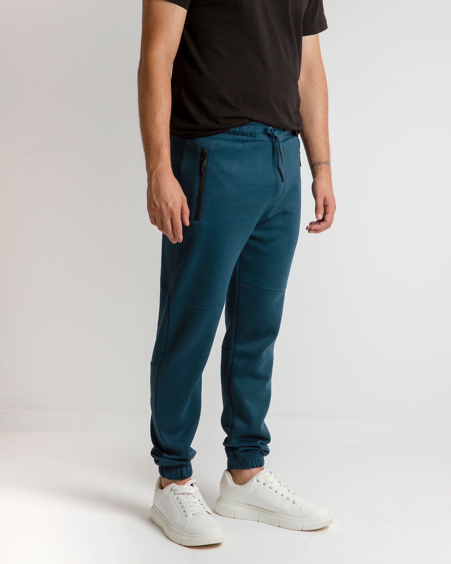 Men's Sweatpants with Elasticated Hem 'Mercer'-PETROL