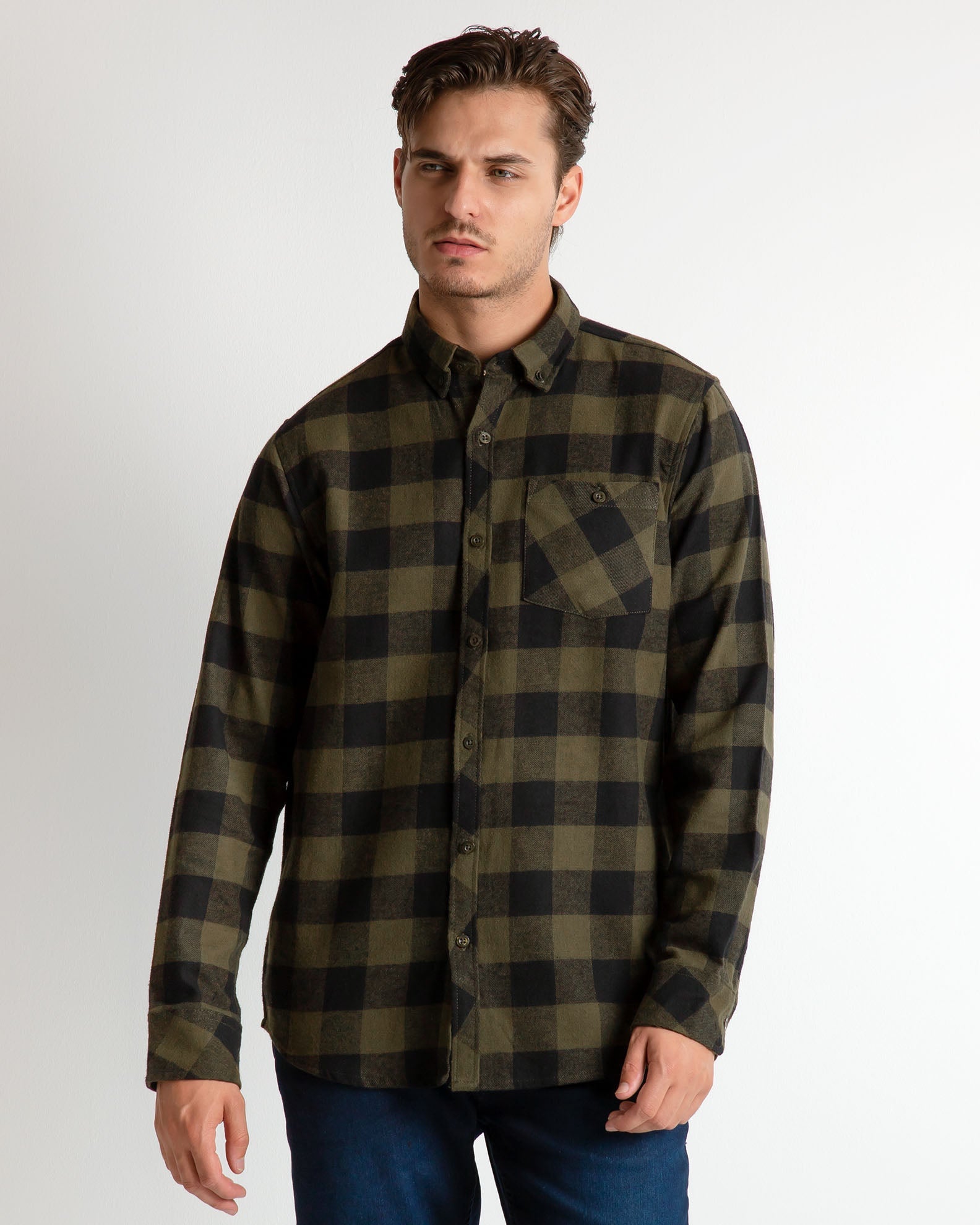 Men's shirt with check pattern 'Vagger'-COMB.4