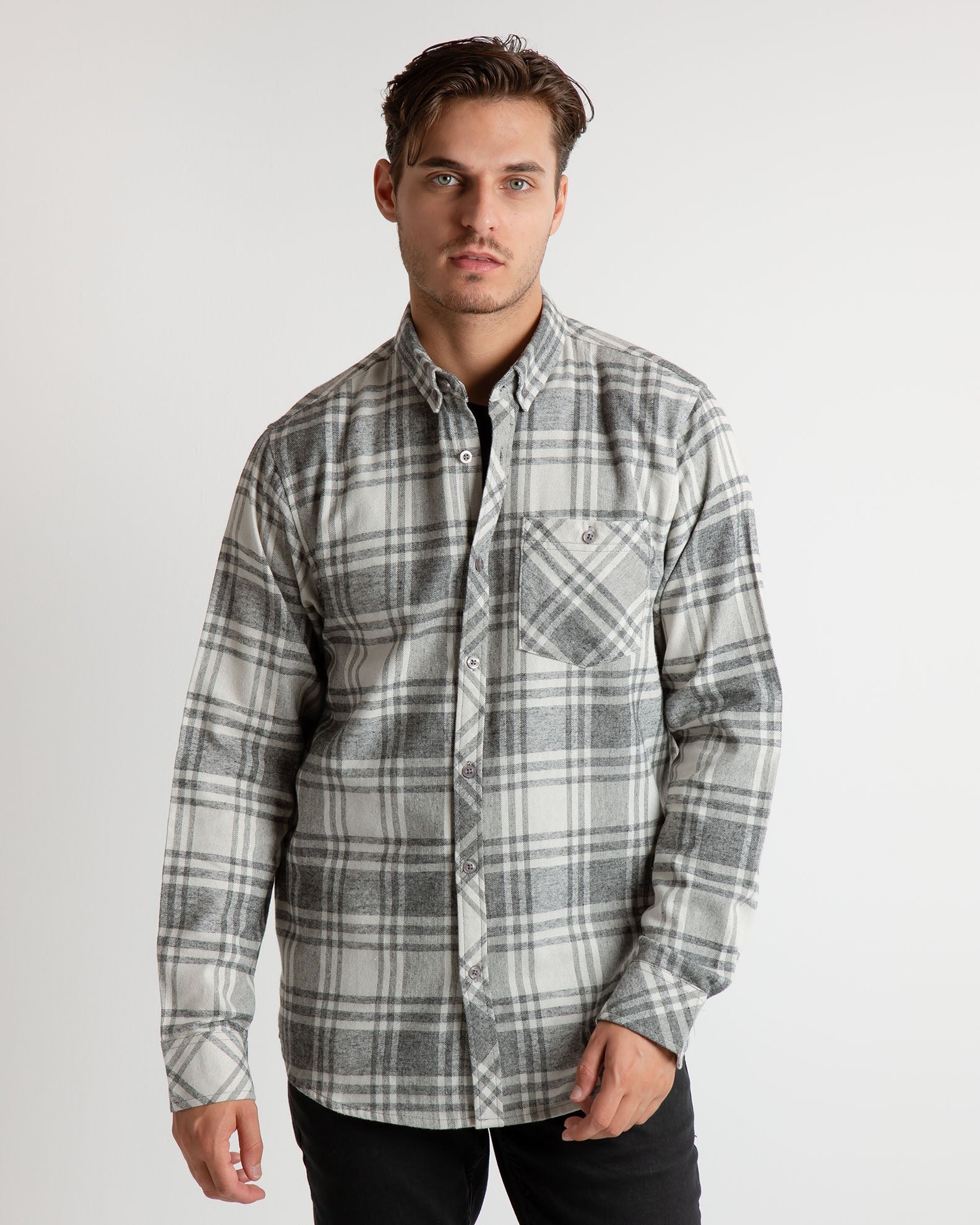 Men's shirt with check pattern 'Vagger'-COMB.8