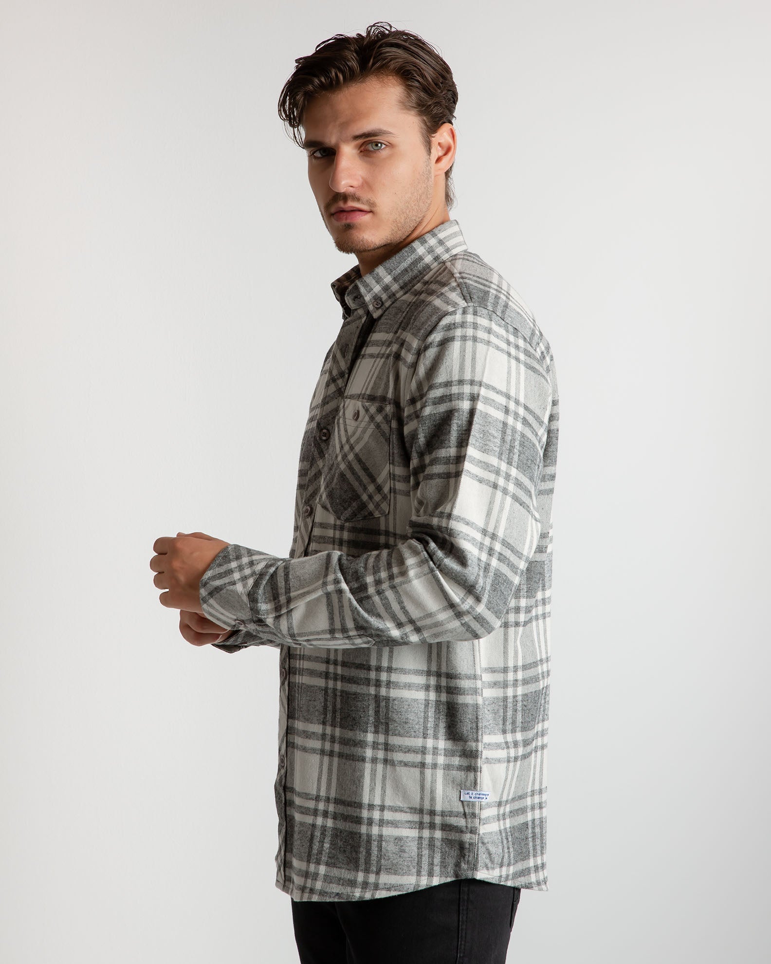 Men's shirt with check pattern 'Vagger'-COMB.8