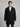 Ανδρικό παλτό με γιακά μάλλινη όψη comfort fit 'Joe'-BLACK