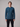 Ανδρική μπλούζα ανάγλυφη με τύπωμα standard fit 'Stay Never'-DENIM
