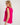 Women's blouse short-sleeved pink with ruffles 'Ma44vie'-rose pink