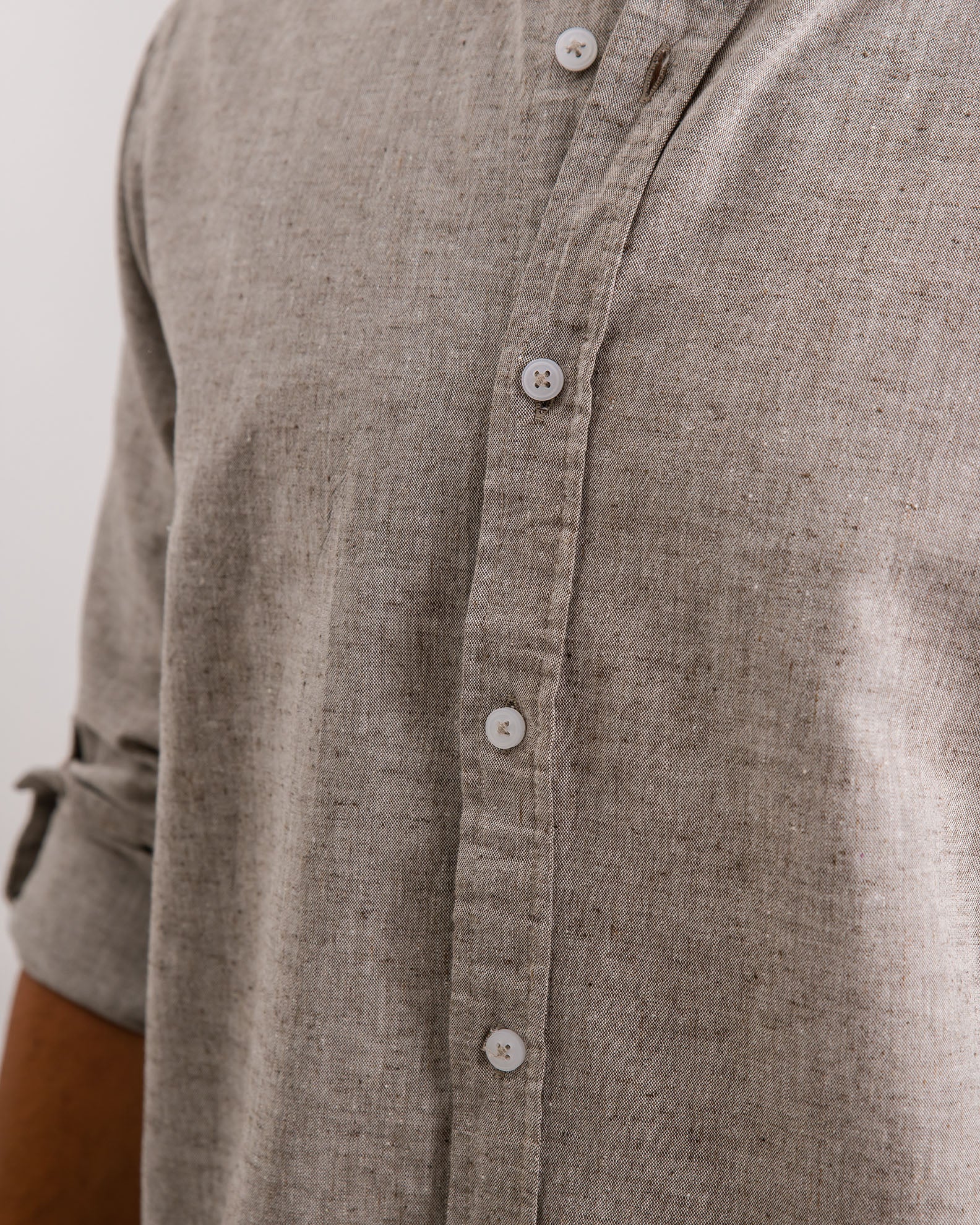 Men's Linen Shirt 'Zilberto'-desert