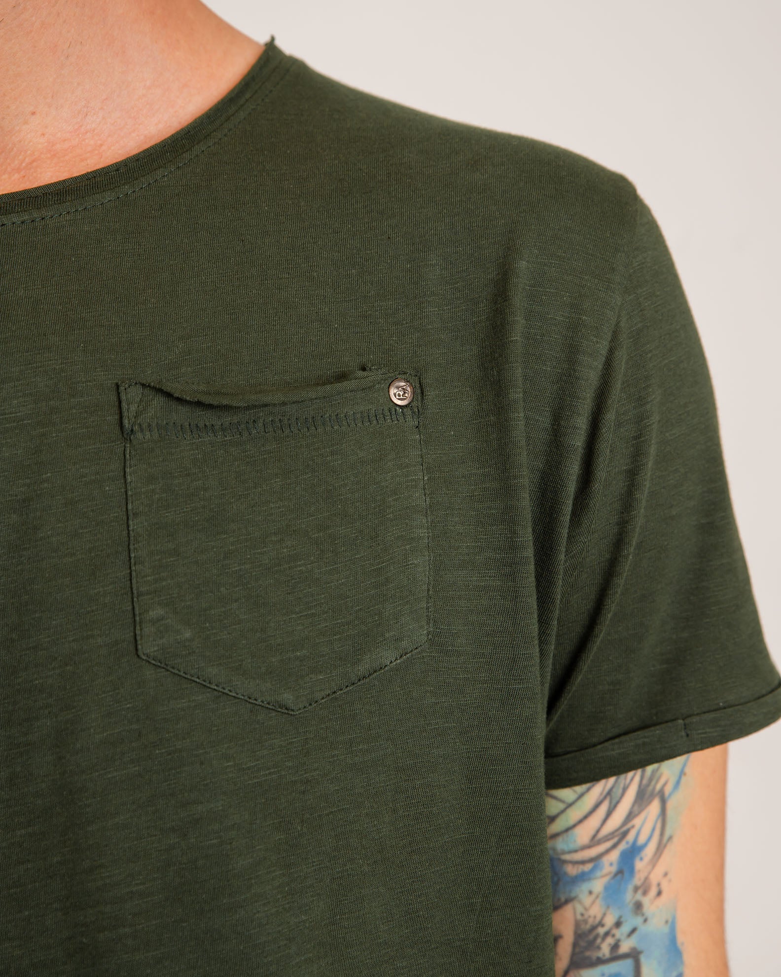 Men's Blouse with Pocket 'Warren'-KHAKI