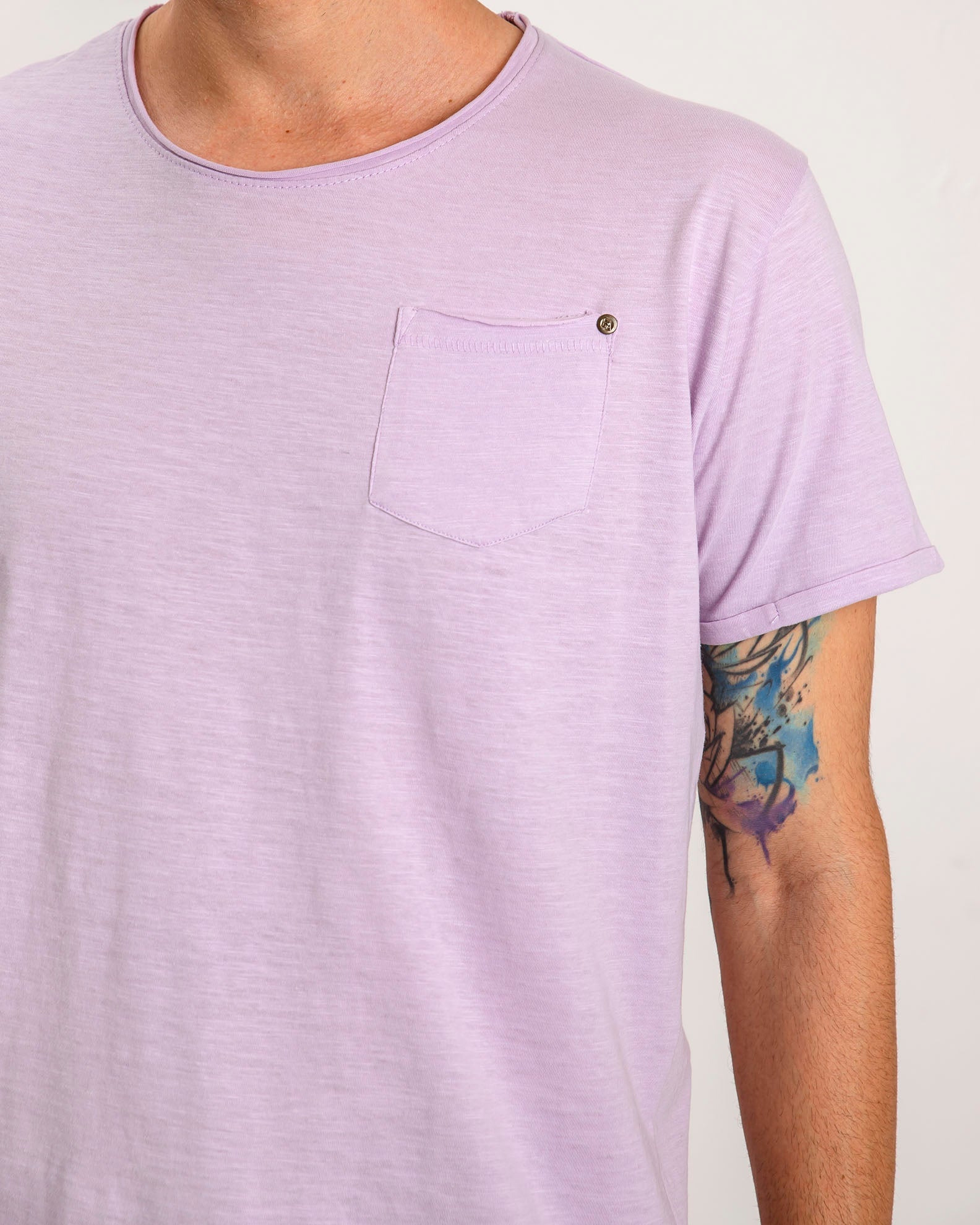 Men's 'Warren' Pocket Blouse-PURPLE