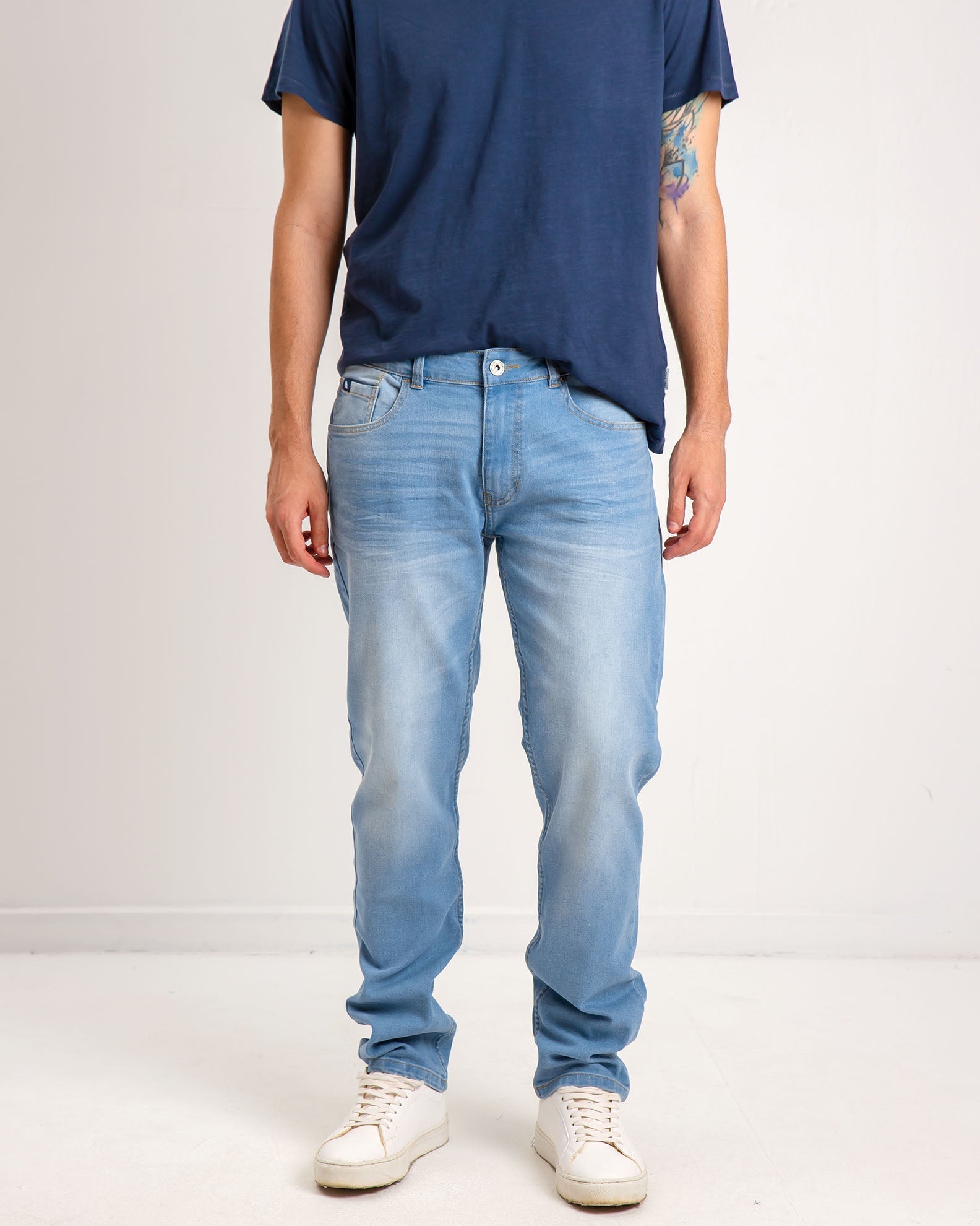 Men's stretch denim pants 'Prank'-BLUE DENIM LIGHT