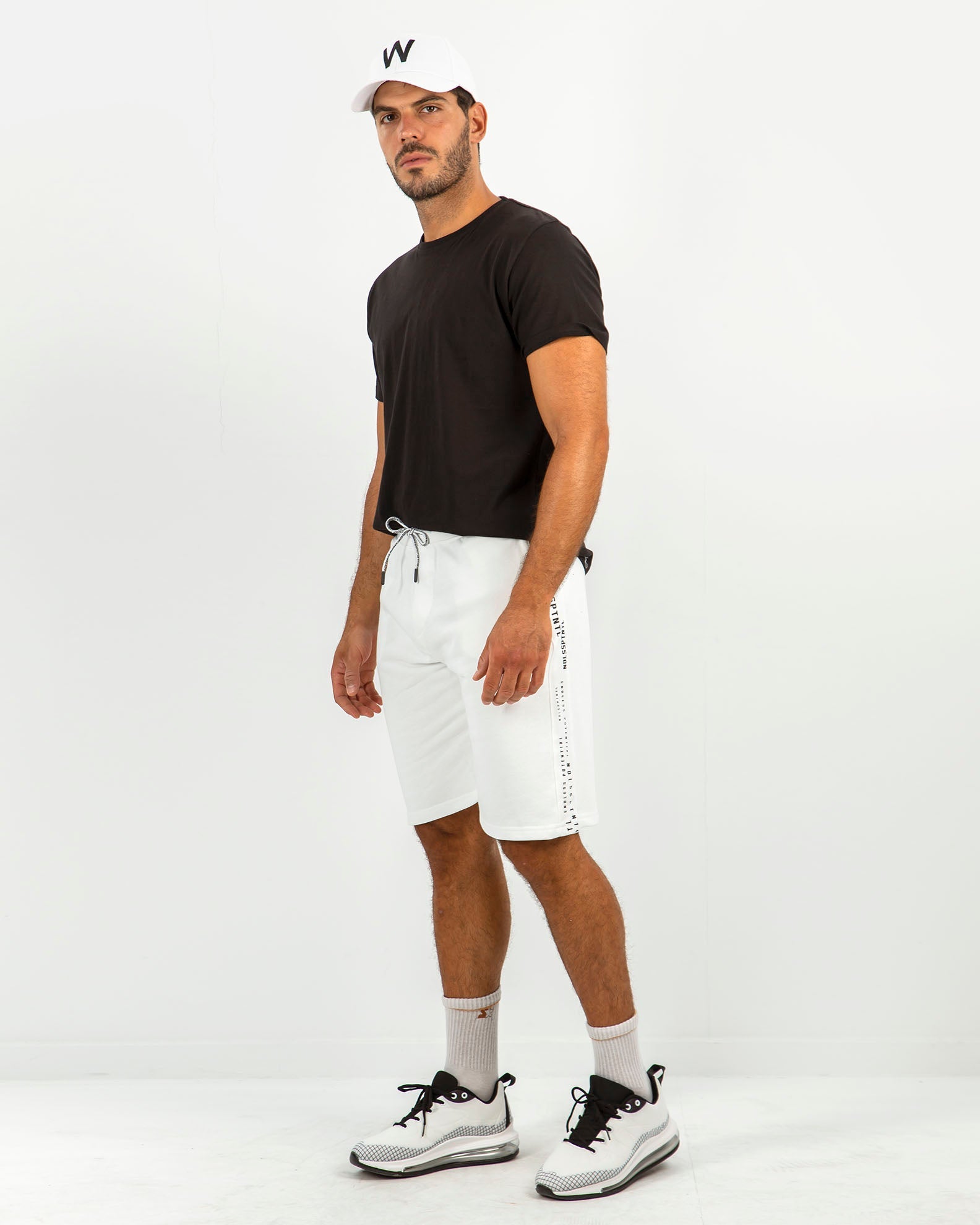 Men's Athletic Bermuda Shorts 'Georgino'-WHITE