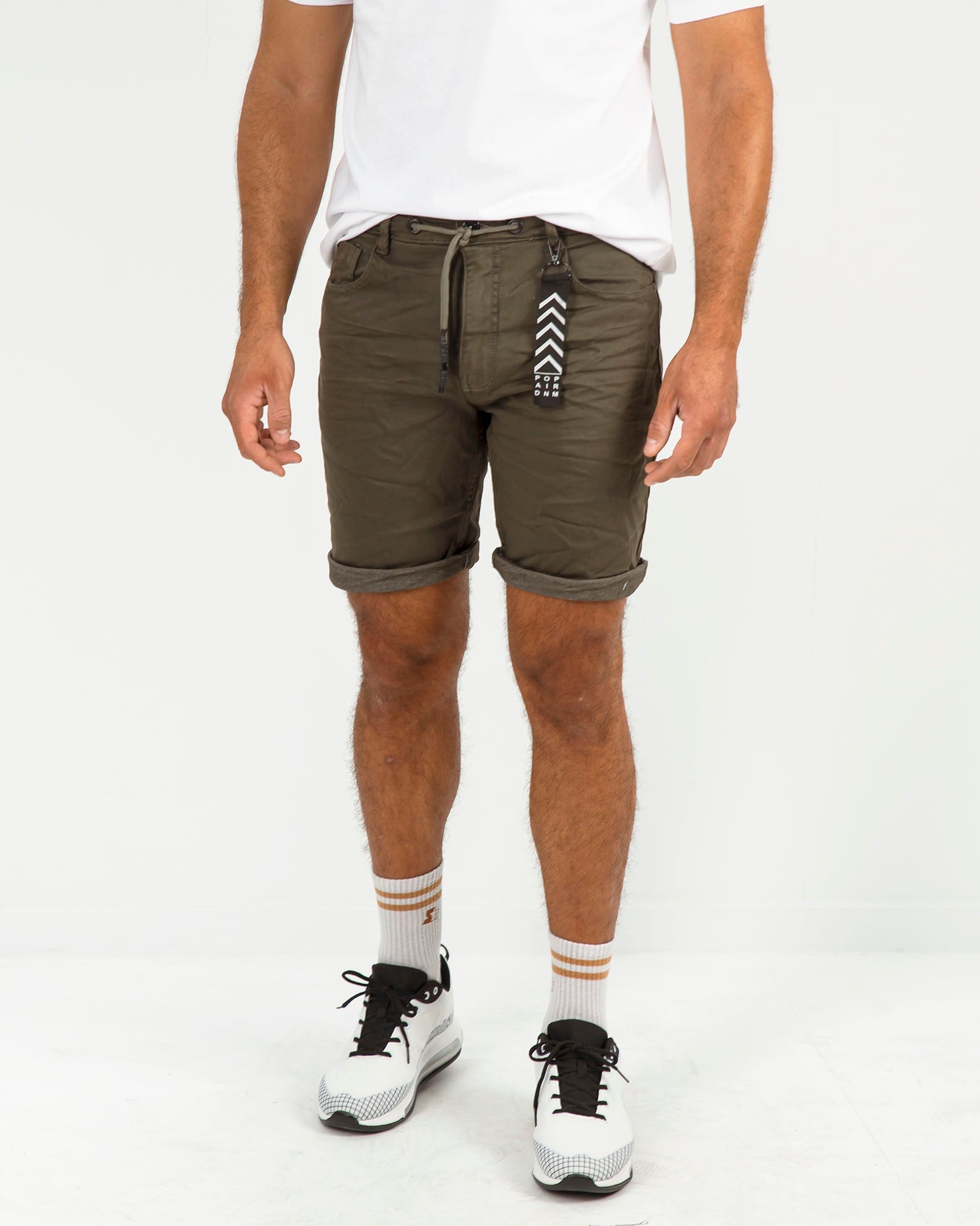 Men's Denim Shorts 'Leonardo'-KHAKI