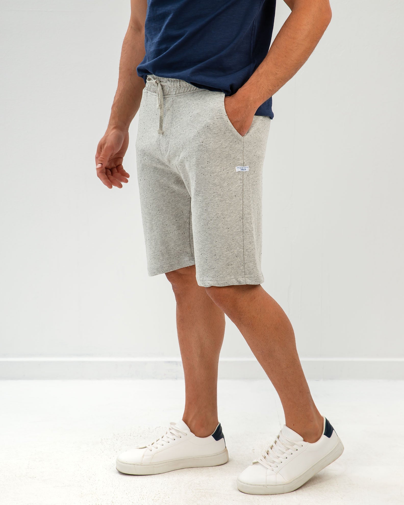 Men's Sports Bermuda Shorts 'Edoardo'-GREY MELANGE