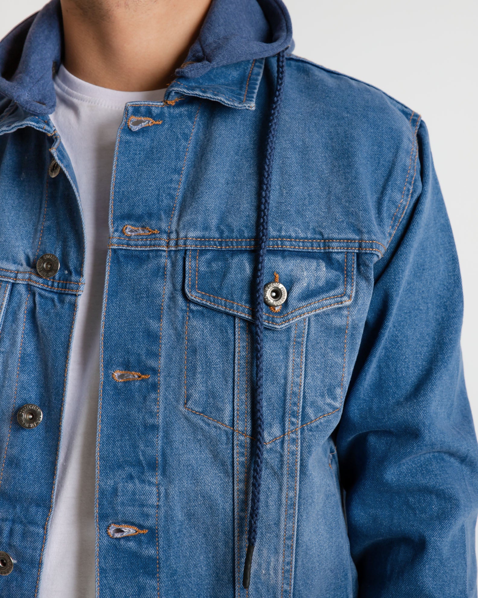 Men's Denim Jacket 'Alfonso'-BLUE DENIM