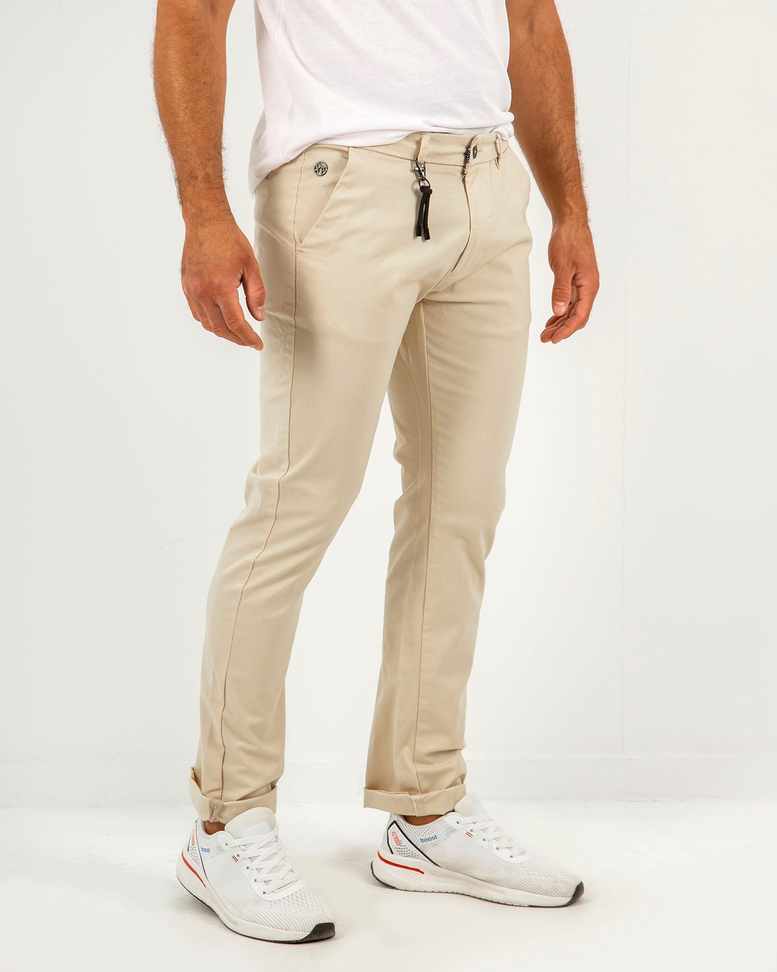 Men's Light Chino Pants 'Franco'-BEIGE