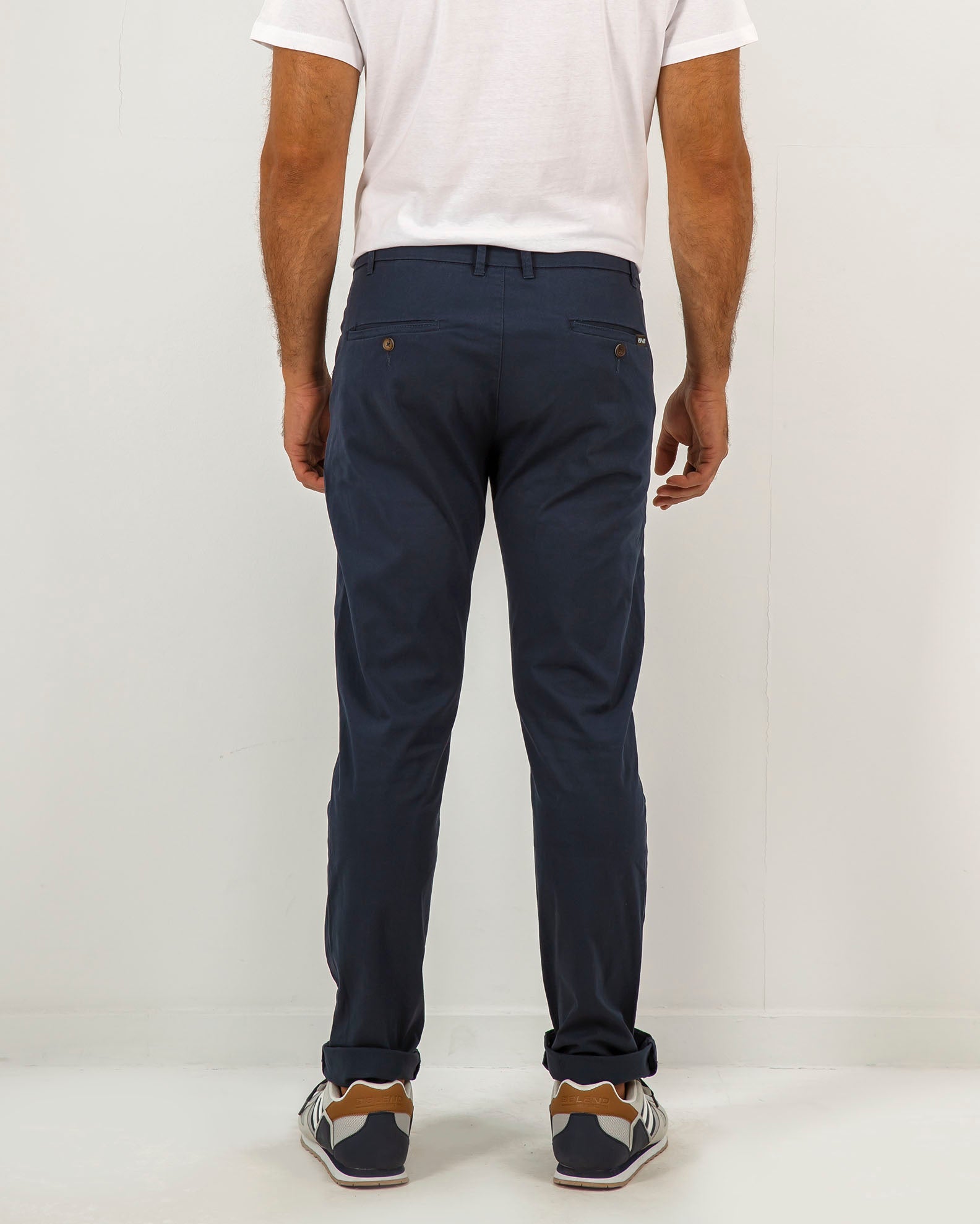 Men's Light Chino Pants 'Franco'-BLUE NAVY