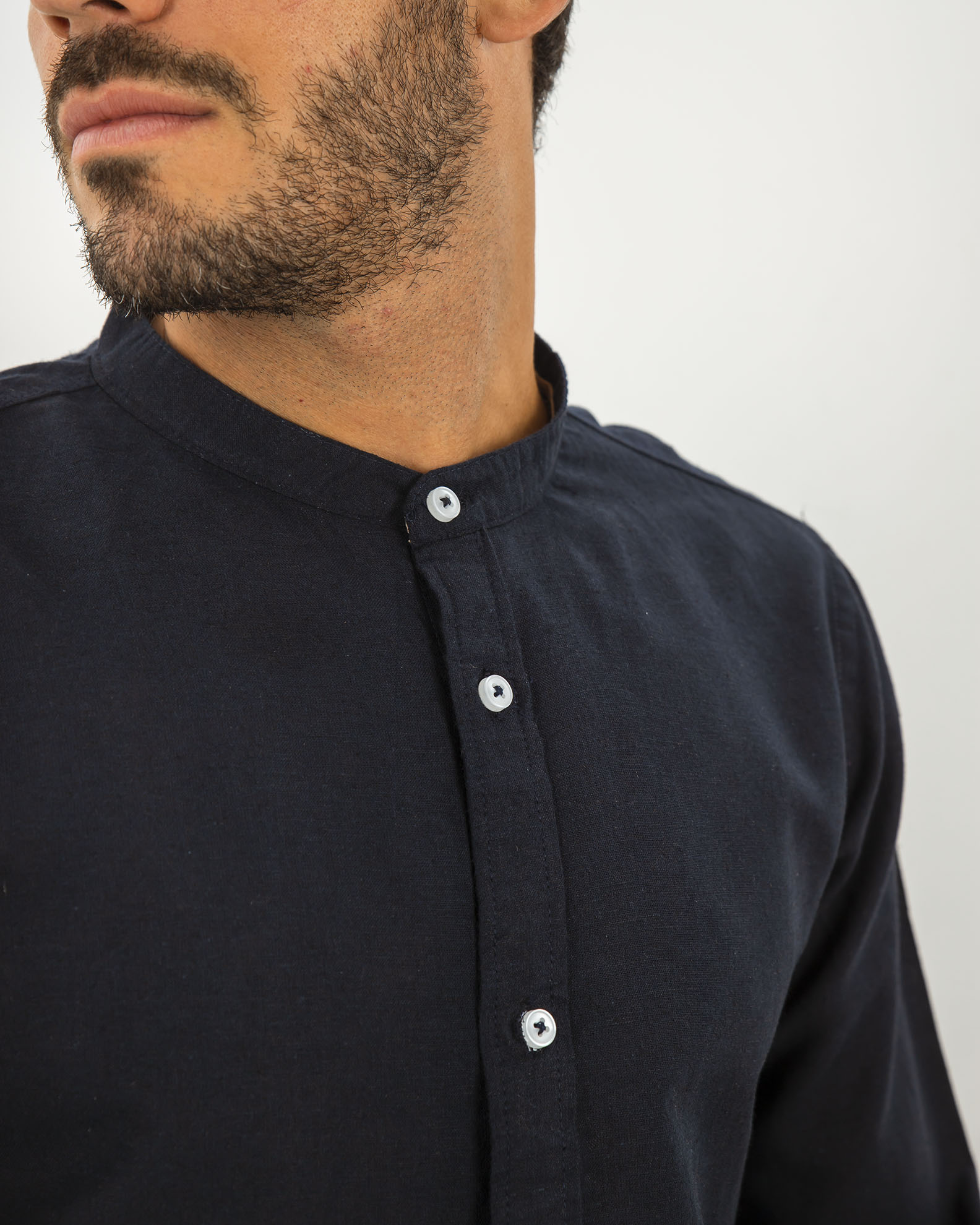 Men's Linen Shirt 'Dimitris'-BLUE