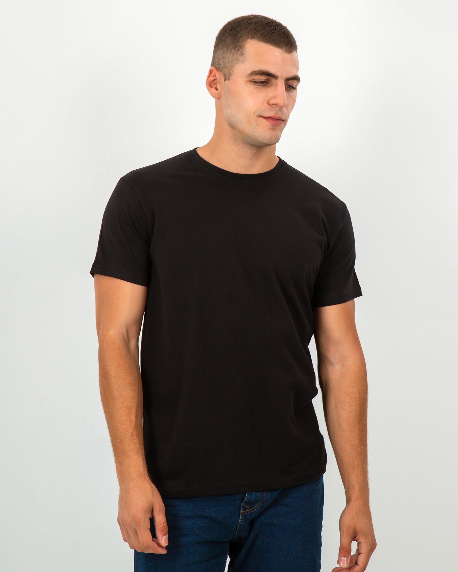 Men's Short Sleeve Basic T-Shirt 'Blake'-BLACK