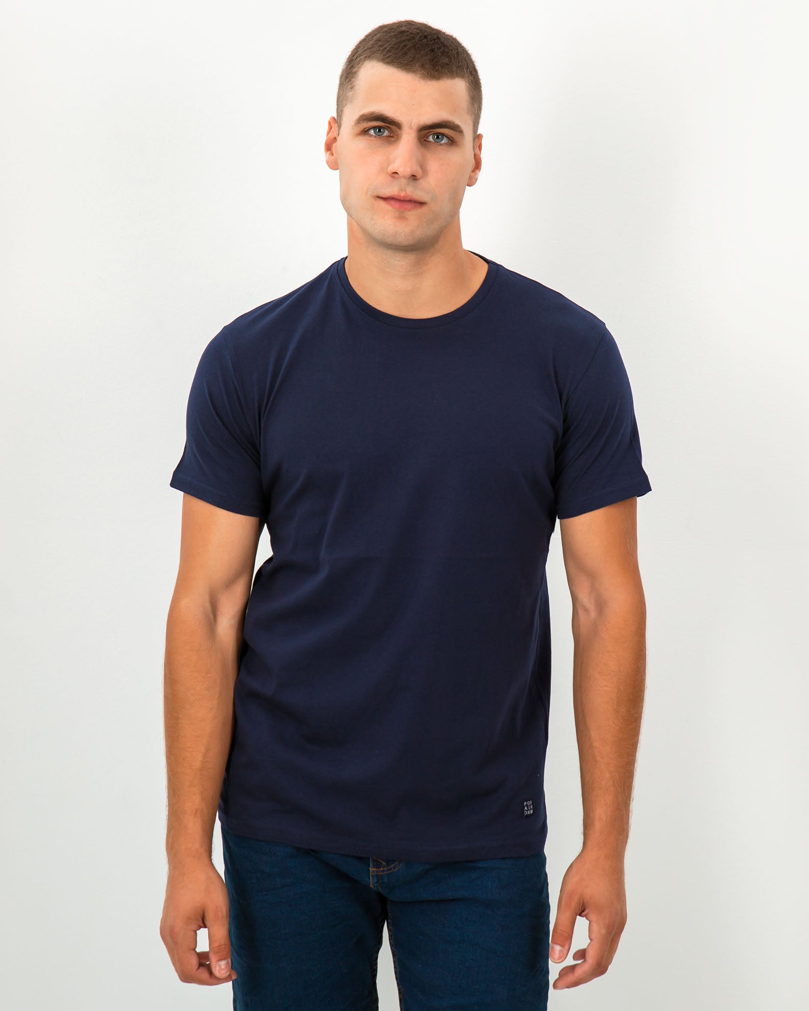 Men's Short Sleeve Basic T-Shirt 'Blake'-BLUE NAVY