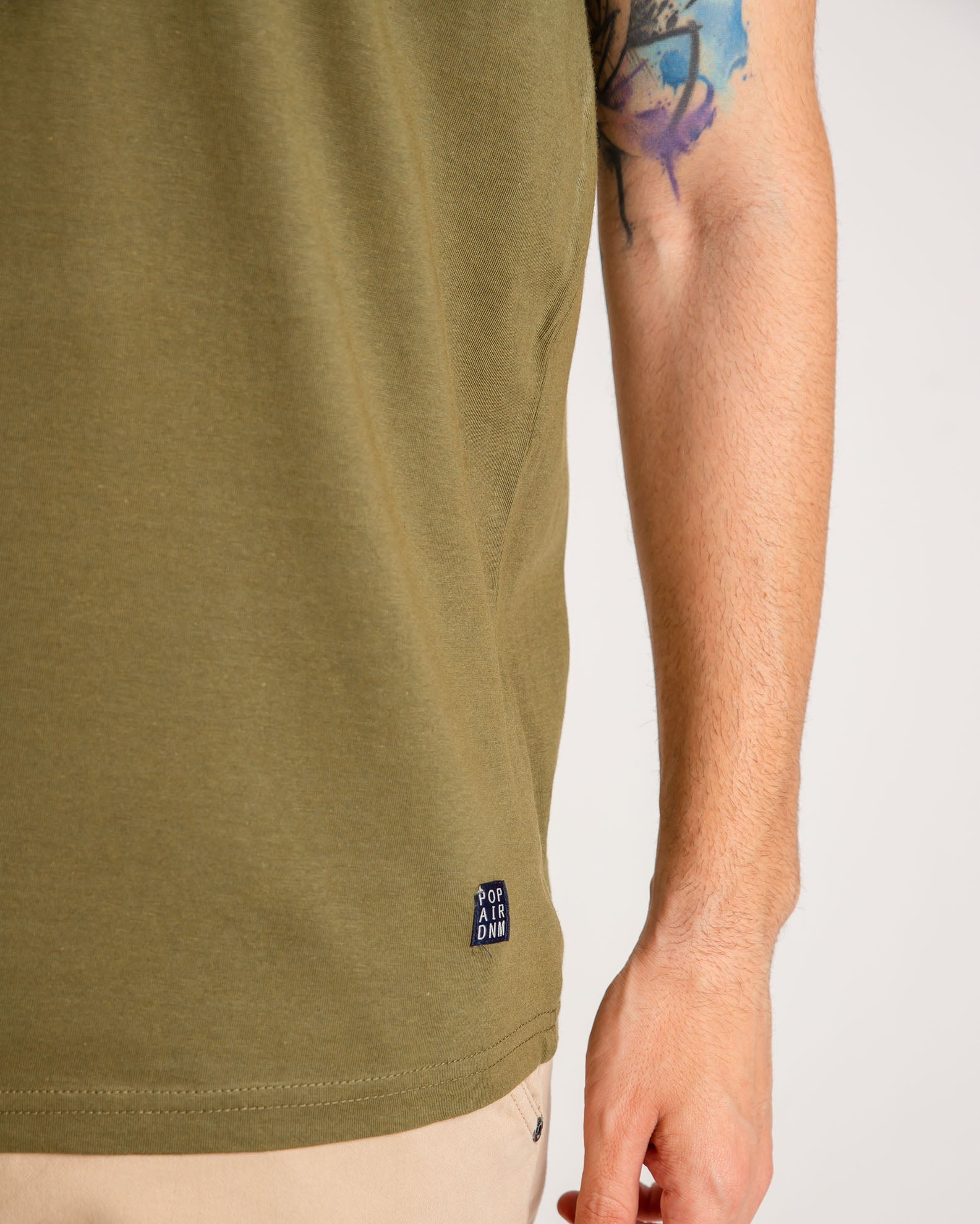 Men's Short Sleeve Basic T-Shirt 'Blake'-KHAKI LIGHT