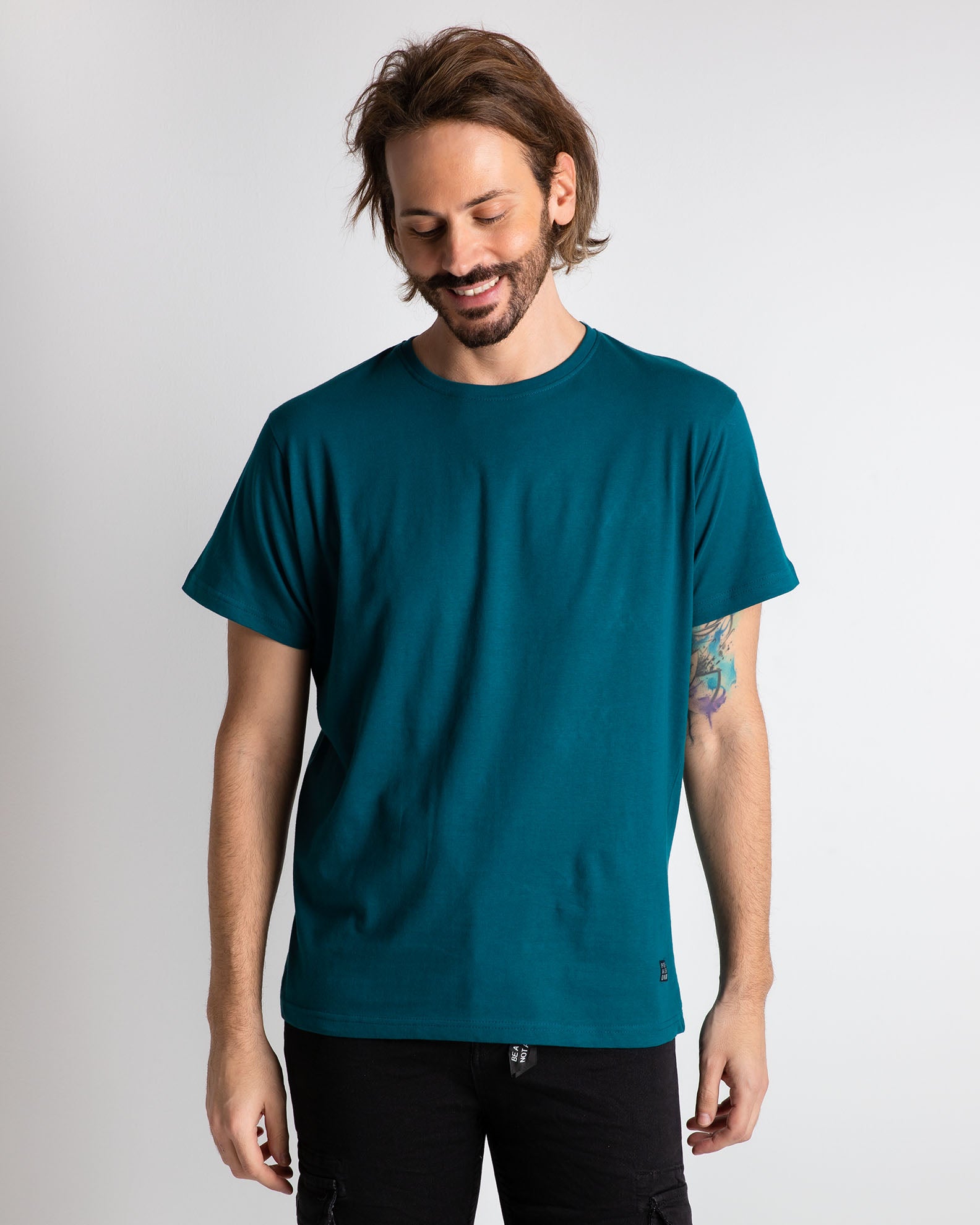 Men's Short Sleeve Basic T-Shirt 'Blake'-PETROL