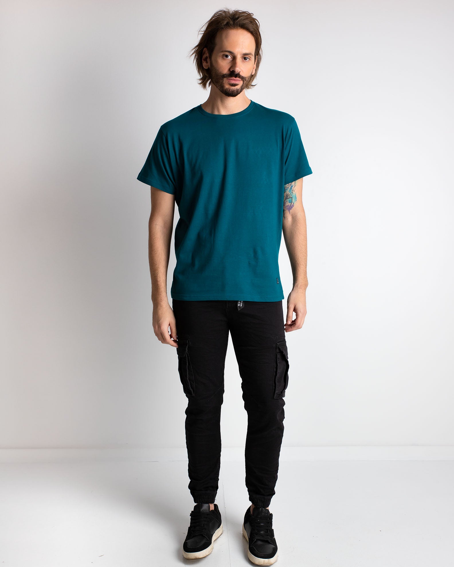 Men's Short Sleeve Basic T-Shirt 'Blake'-PETROL