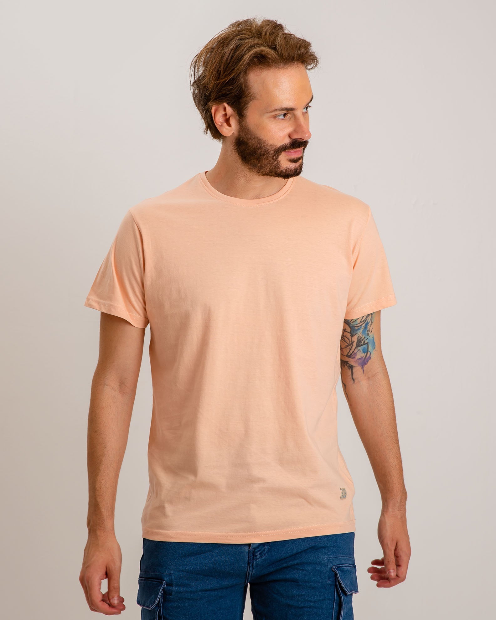 Men's Short Sleeve Basic T-Shirt 'Blake'-SALMON