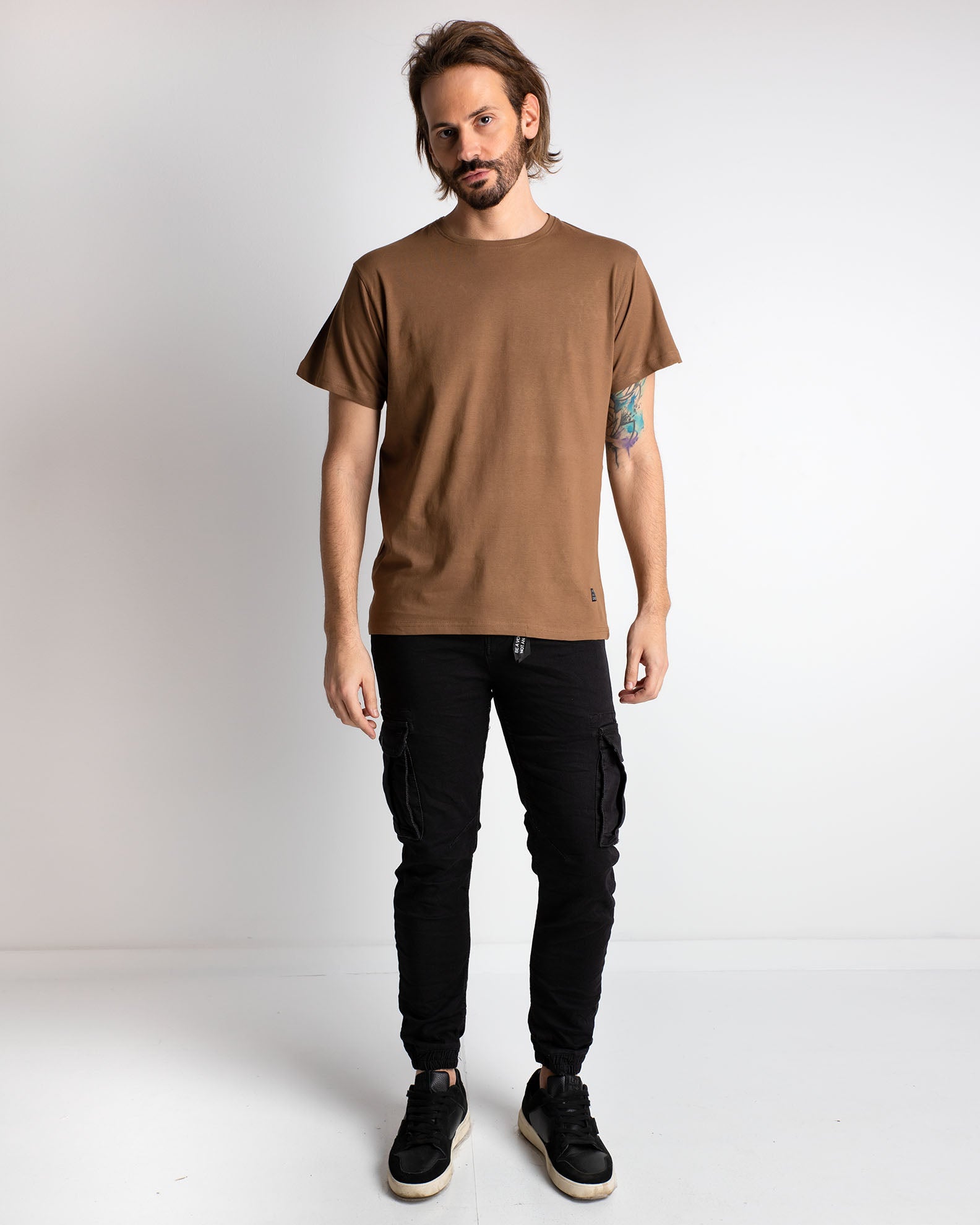 Men's Short Sleeve Basic T-Shirt 'Blake'-TAUPE