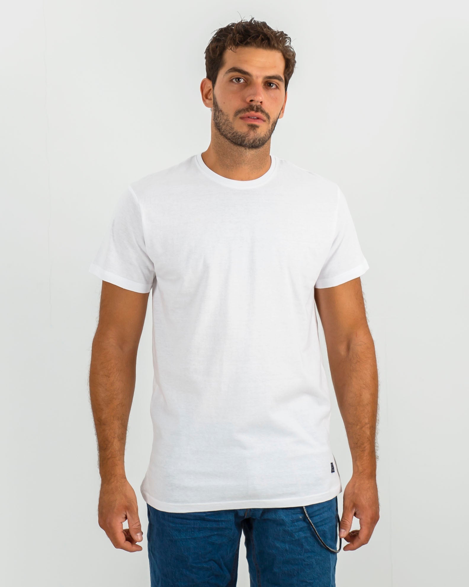 Men's Short Sleeve Basic T-Shirt 'Blake'-WHITE