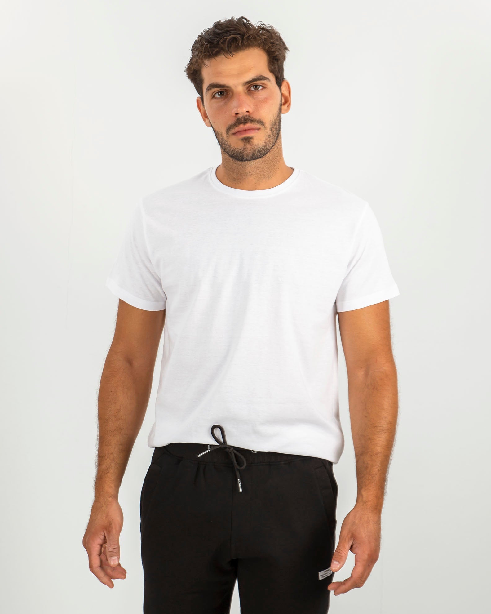 Men's Short Sleeve Basic T-Shirt 'Blake'-WHITE