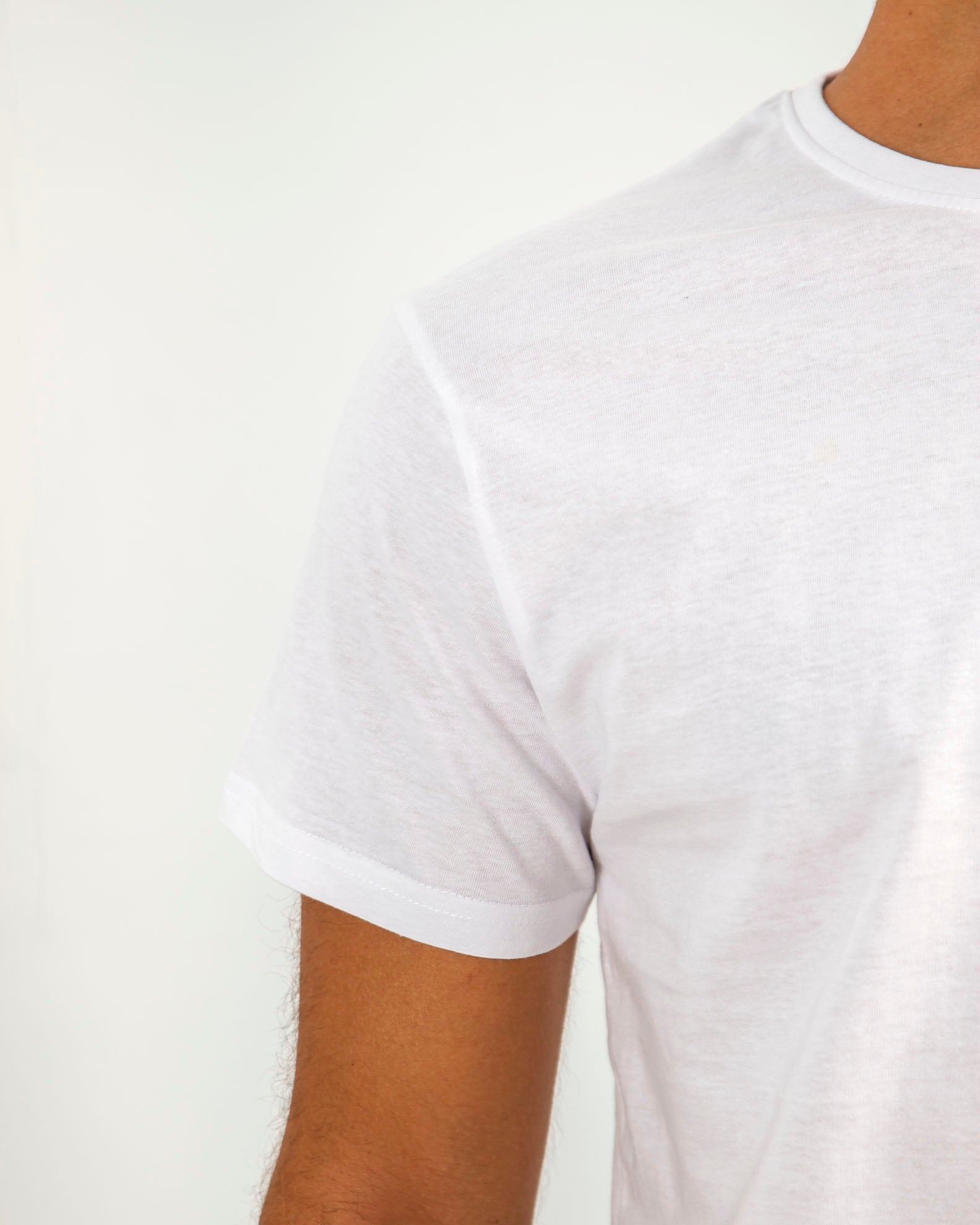 Men's Short Sleeve Basic T-Shirt 'Blake'-WHITE