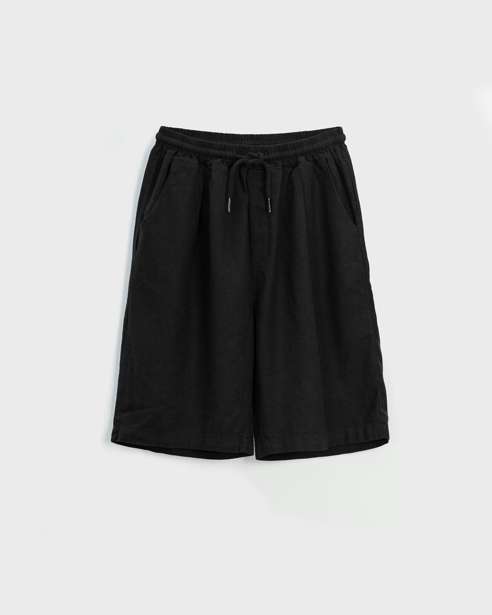 Men's Bermuda Linen 'Peter'-BLACK