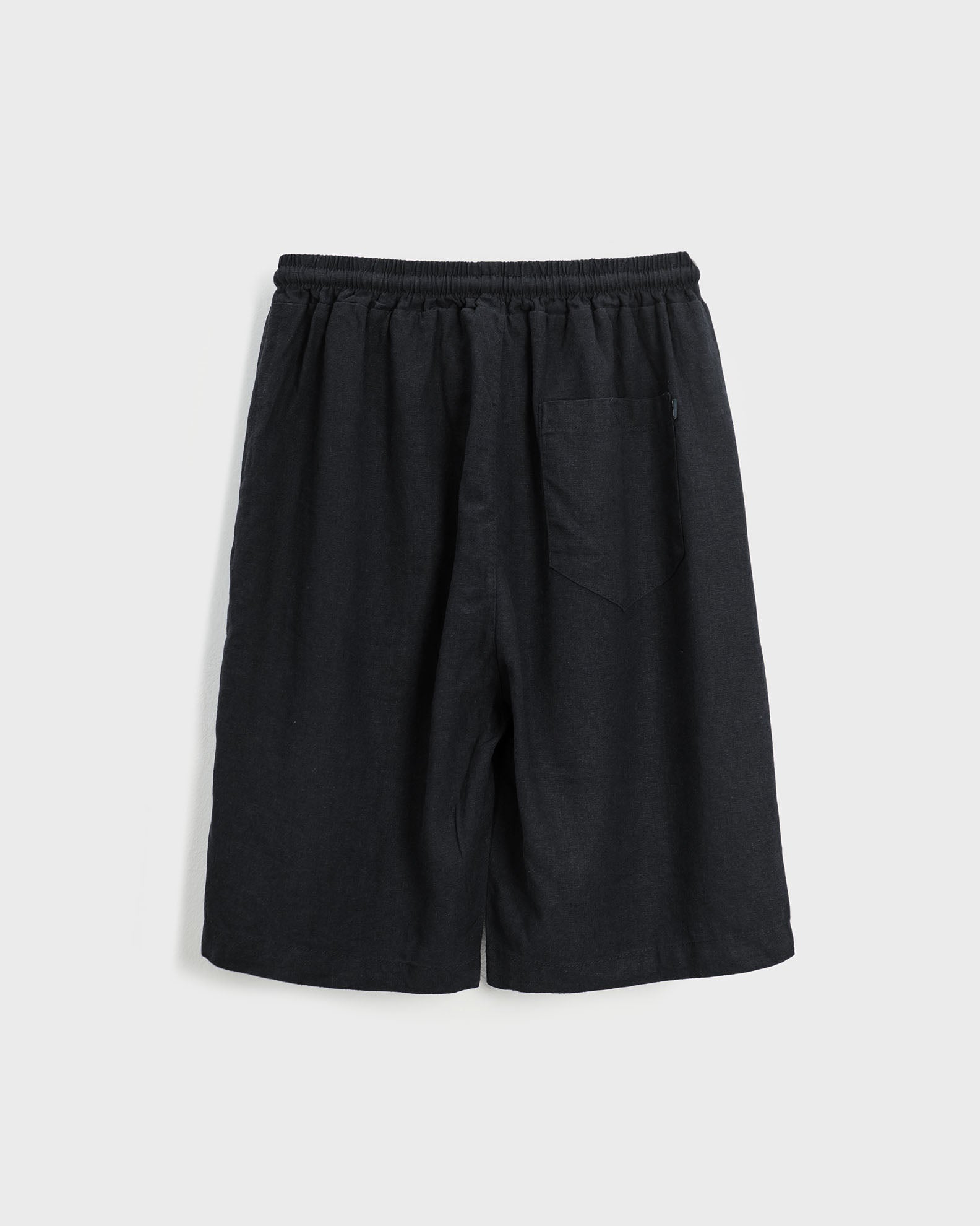 Men's Bermuda Linen 'Peter'-BLACK