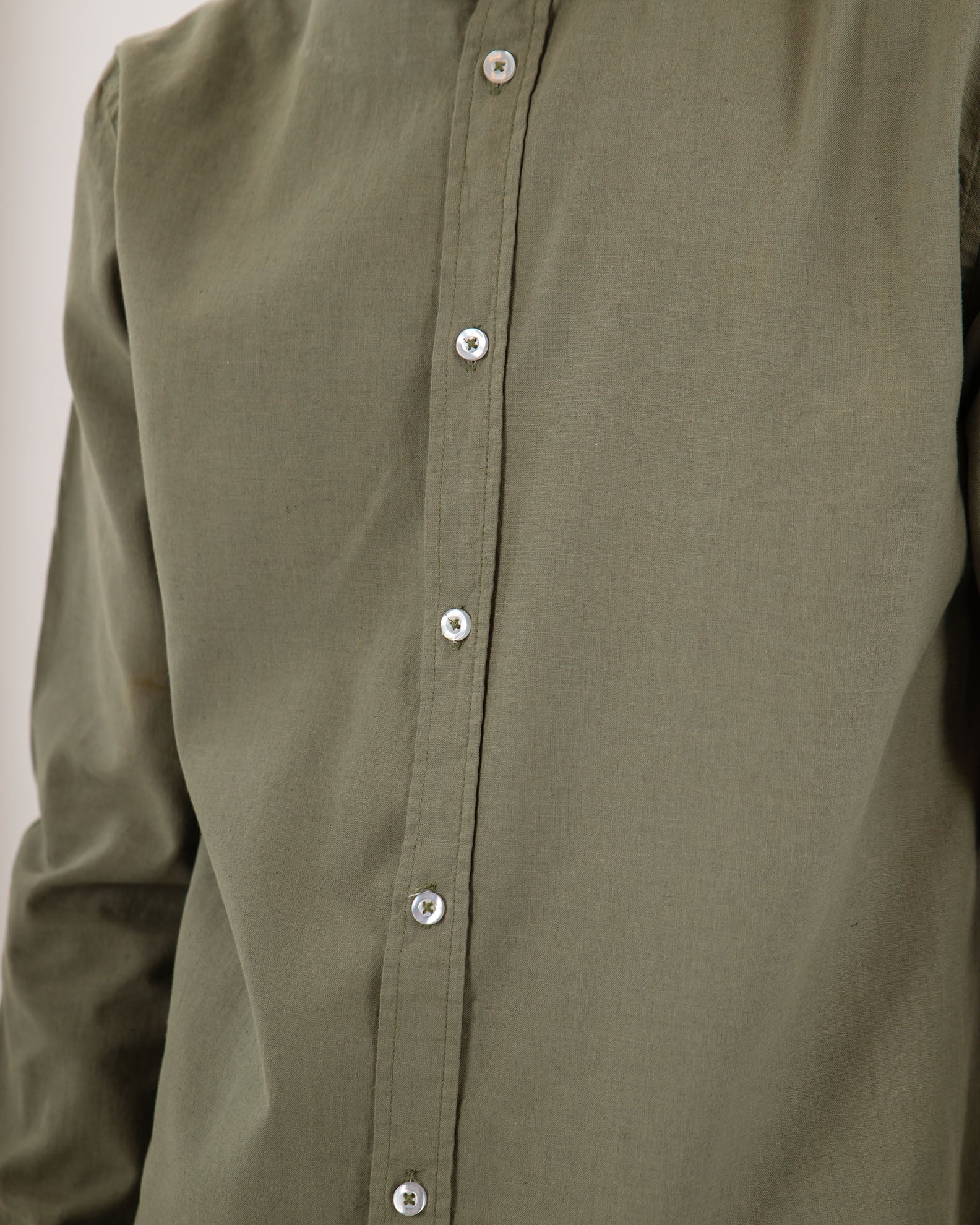 Men's Linen Shirt 'Stor'-KHAKI