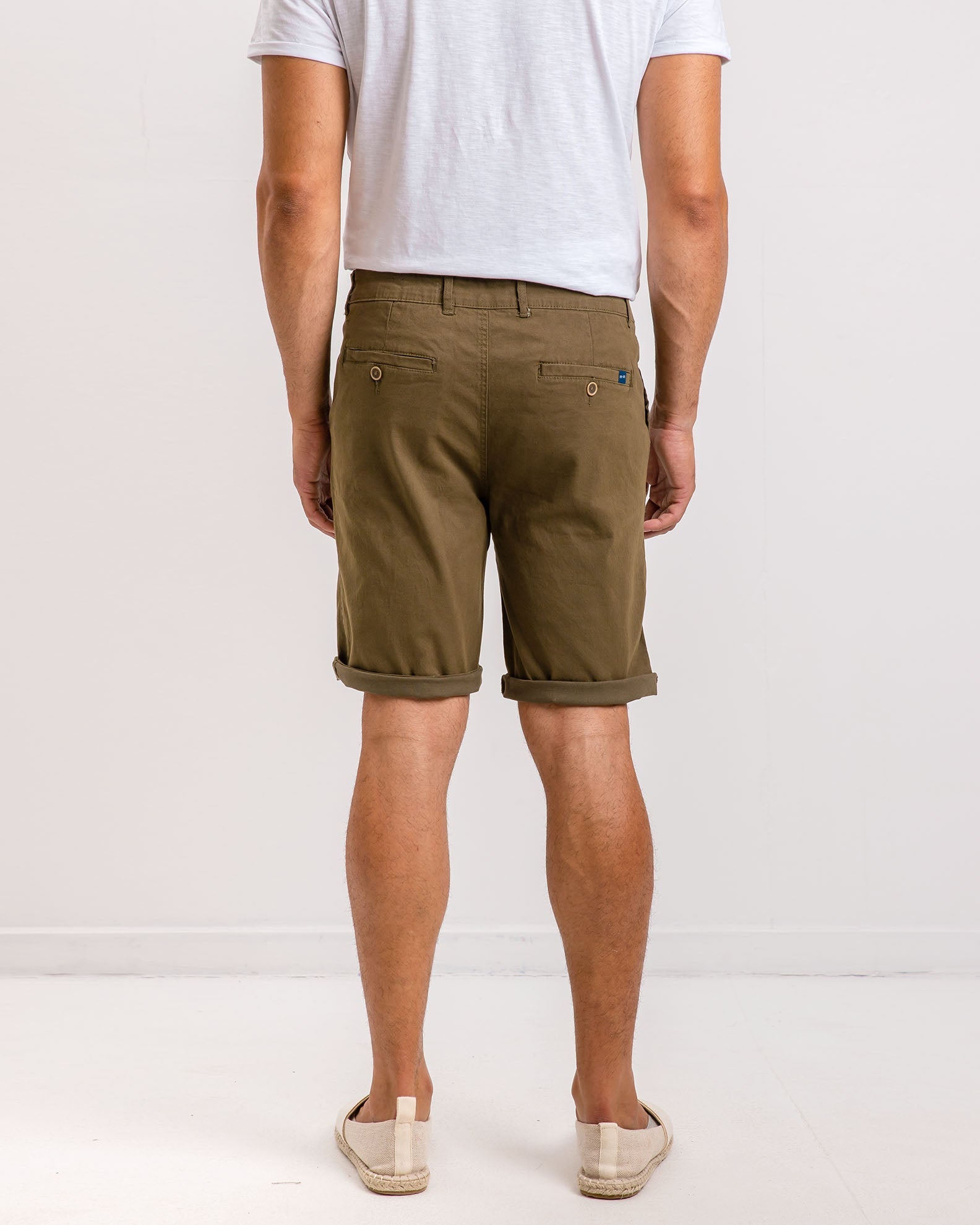 Men's Fabric Bermuda Shorts 'Morris'-KHAKI