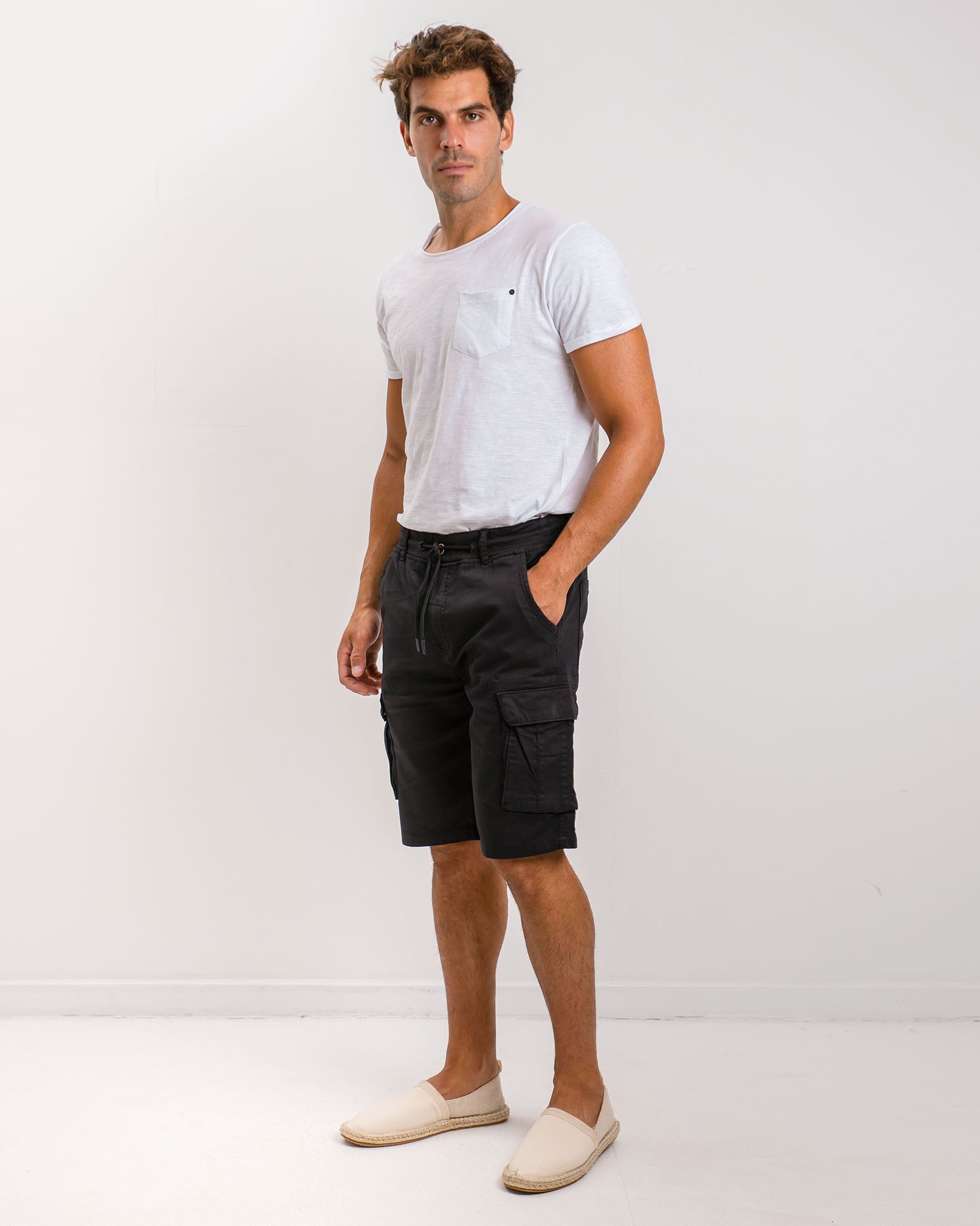 Men's cargo shorts 'Tolis'-BLACK