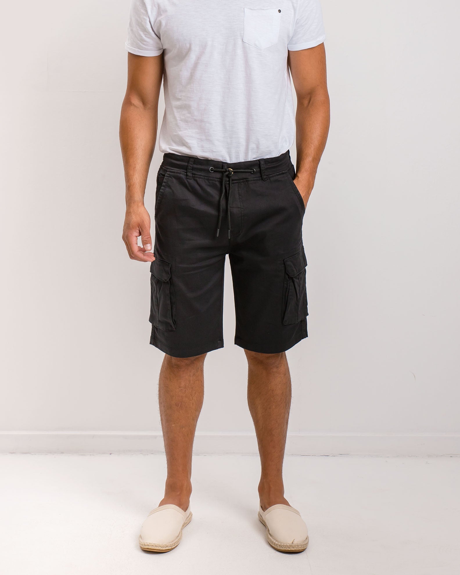 Men's cargo shorts 'Tolis'-BLACK