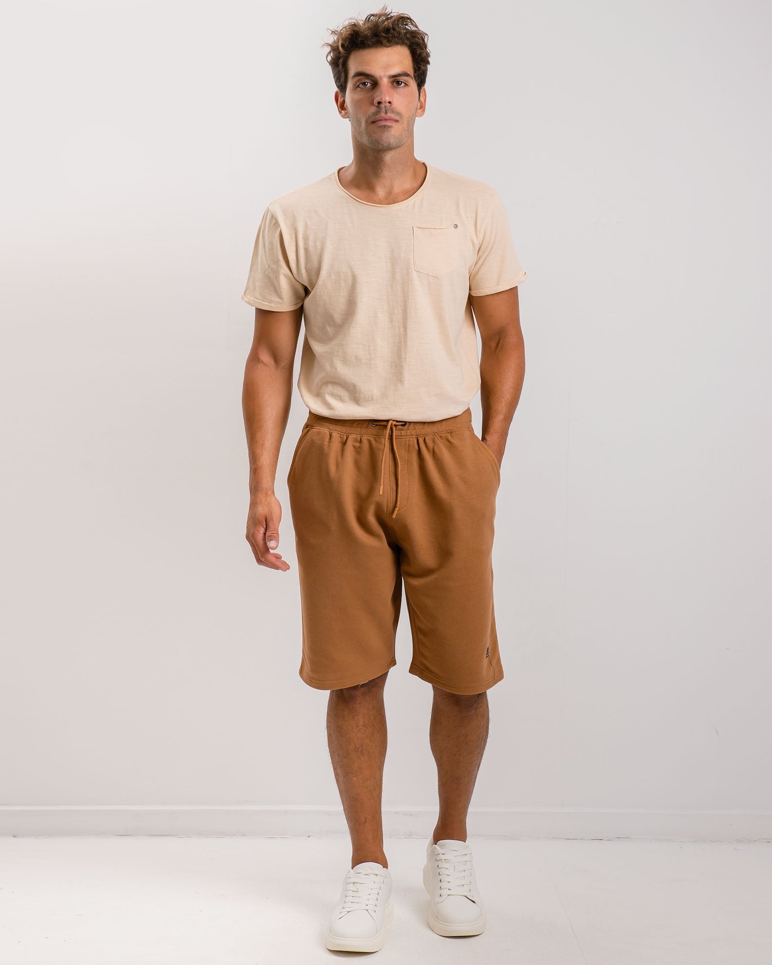 Men's Sport Bermuda Shorts 'Serif'-CAMEL