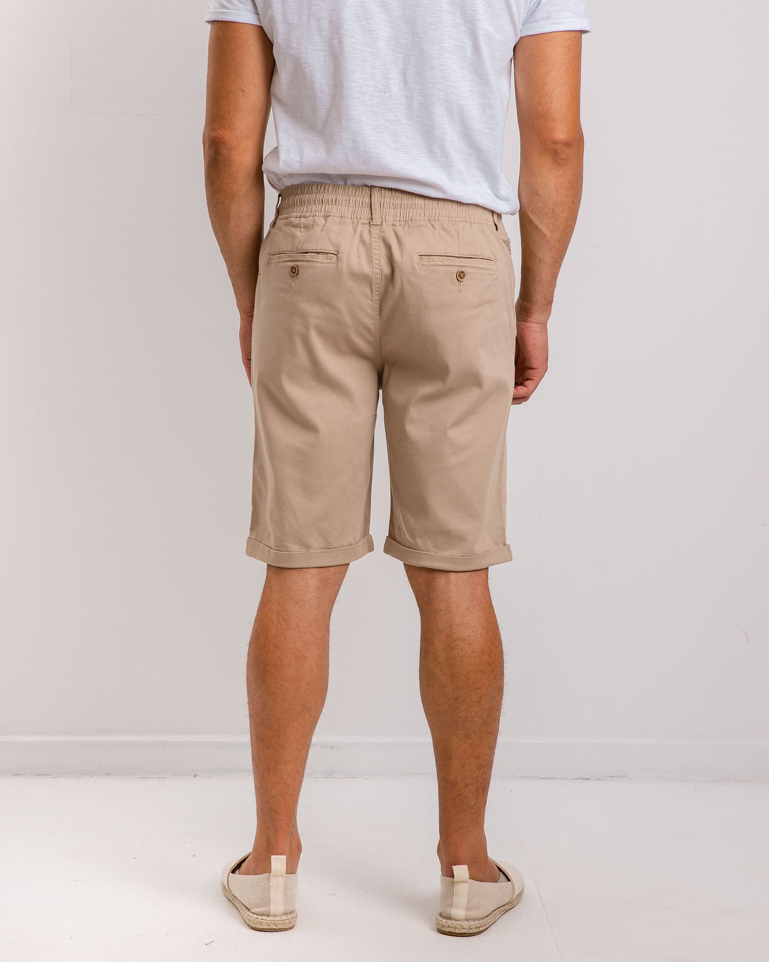 Men's fabric bermuda 'Apollo'-BEIGE