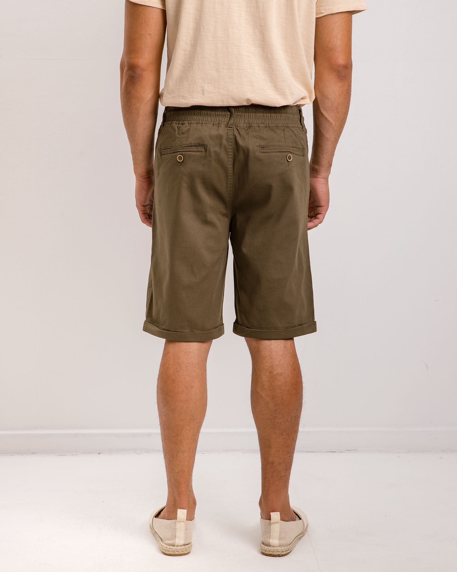 Men's 'Apollo' fabric bermuda shorts-KHAKI