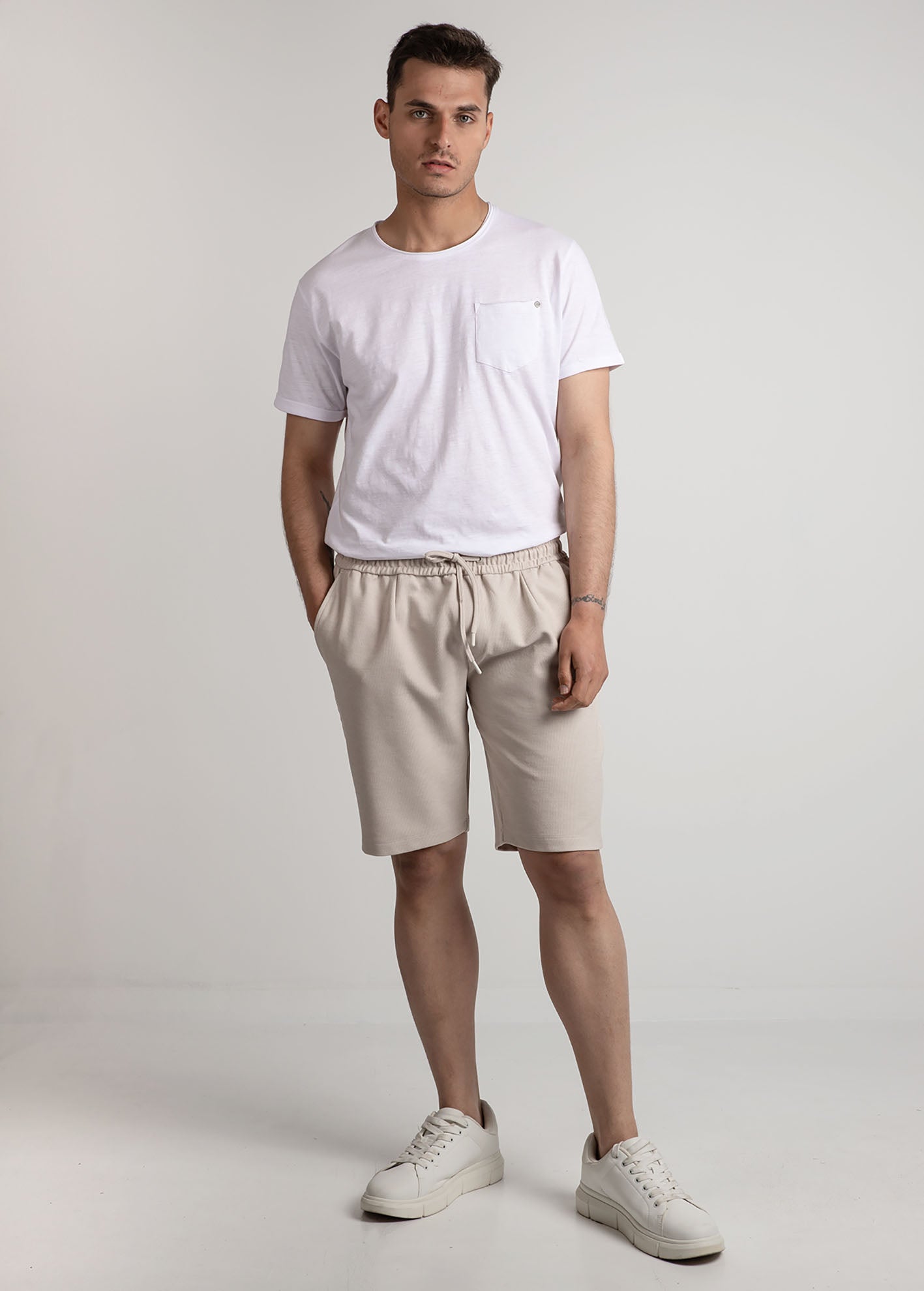 Ανδρική βερμούδα casual 'Pearson'-BEIGE LIGHT