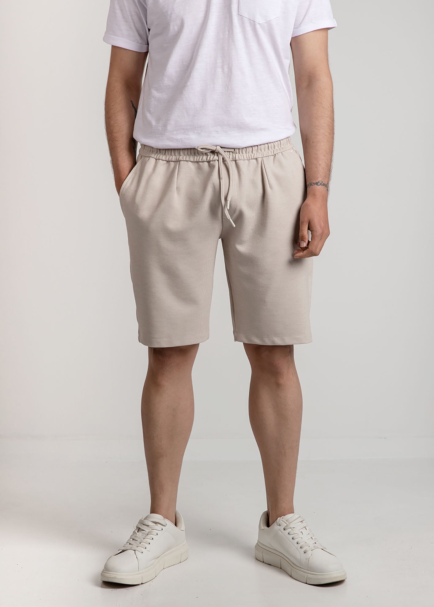 Ανδρική βερμούδα casual 'Pearson'-BEIGE LIGHT