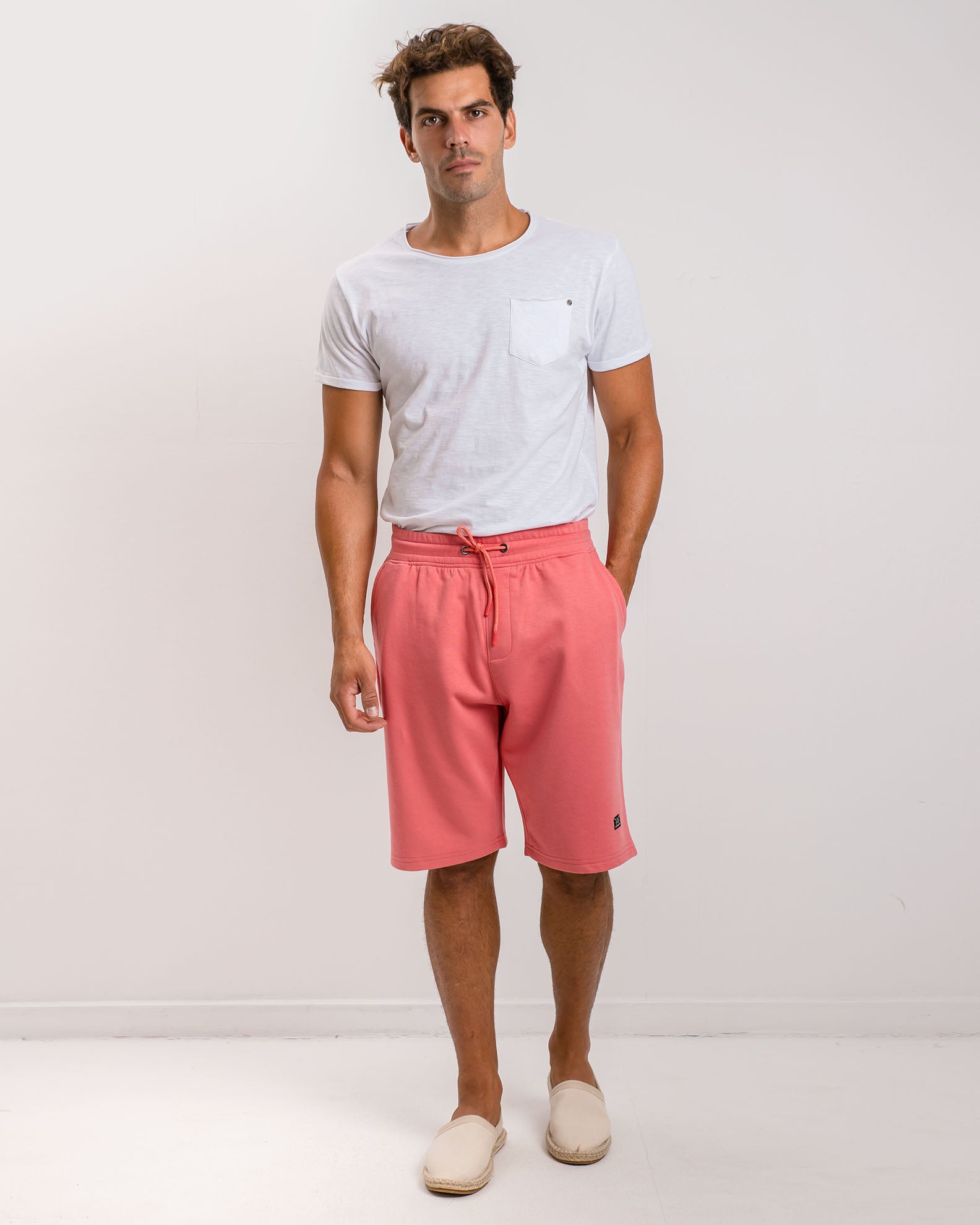 Men's Sports Bermuda Shorts 'Serif'-WATERMELON