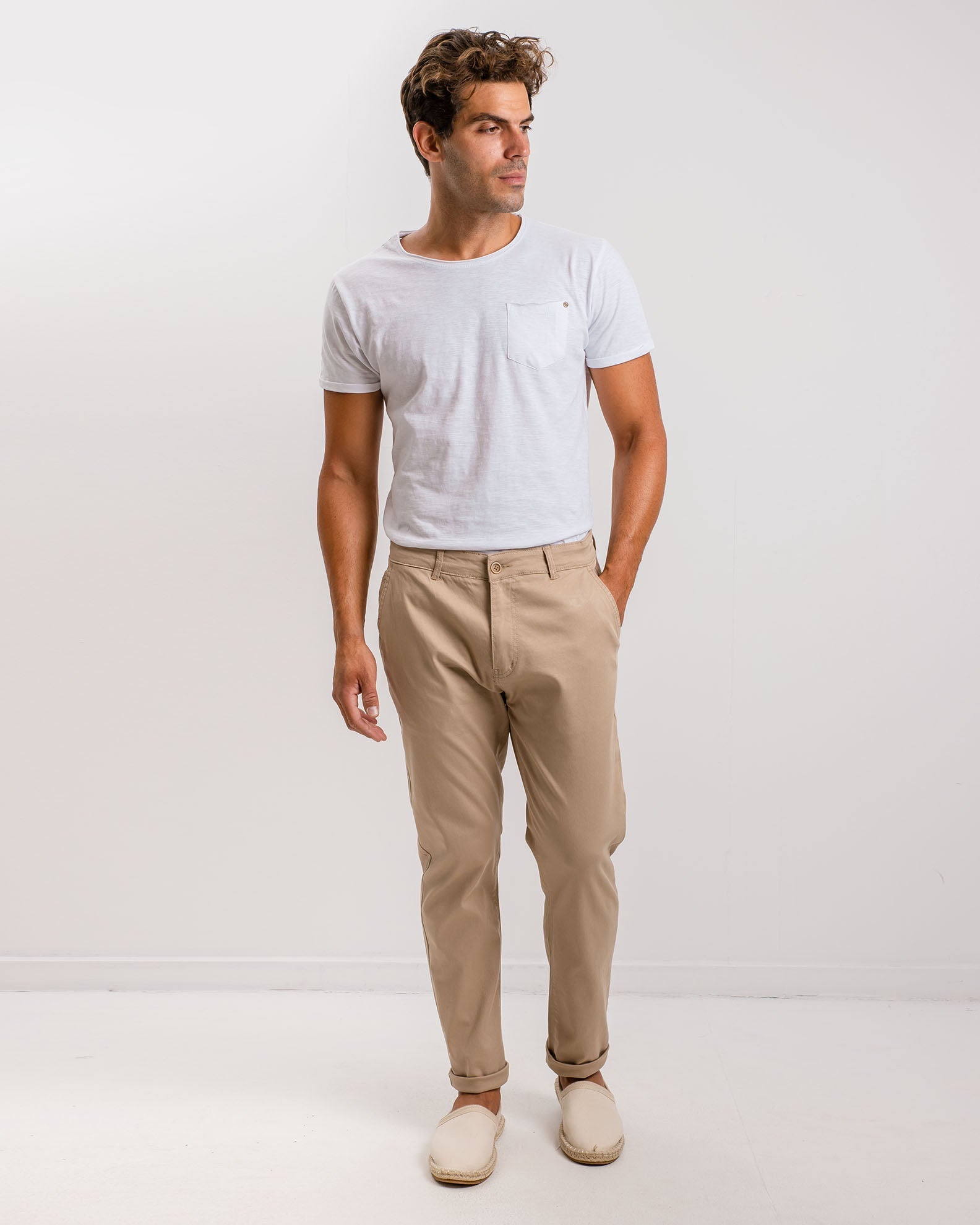 Ανδρικό παντελόνι chino 'Iasonas'-BEIGE