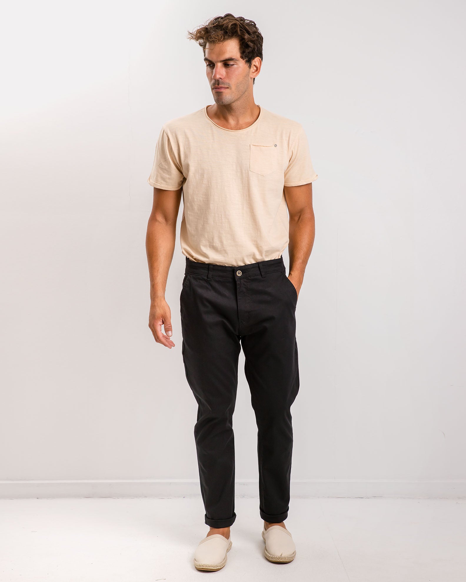 Ανδρικό παντελόνι chino 'Iasonas'-BLACK