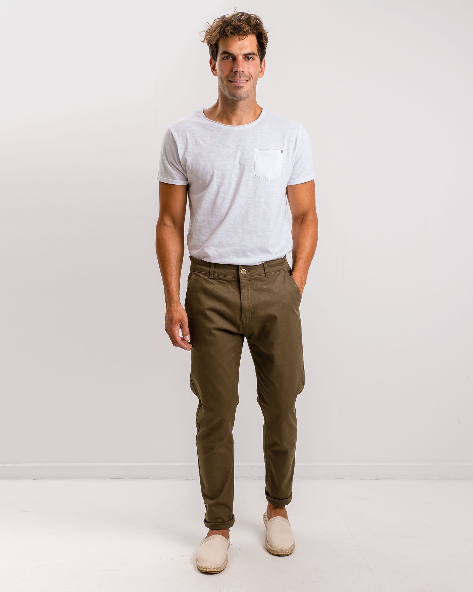 Ανδρικό παντελόνι chino 'Iasonas'-KHAKI