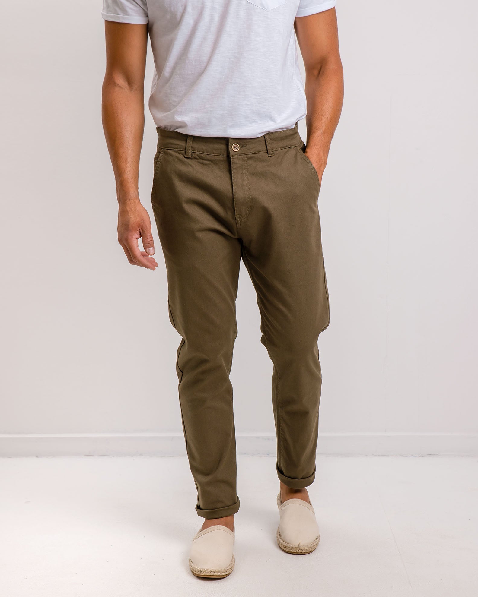 Ανδρικό παντελόνι chino 'Iasonas'-KHAKI