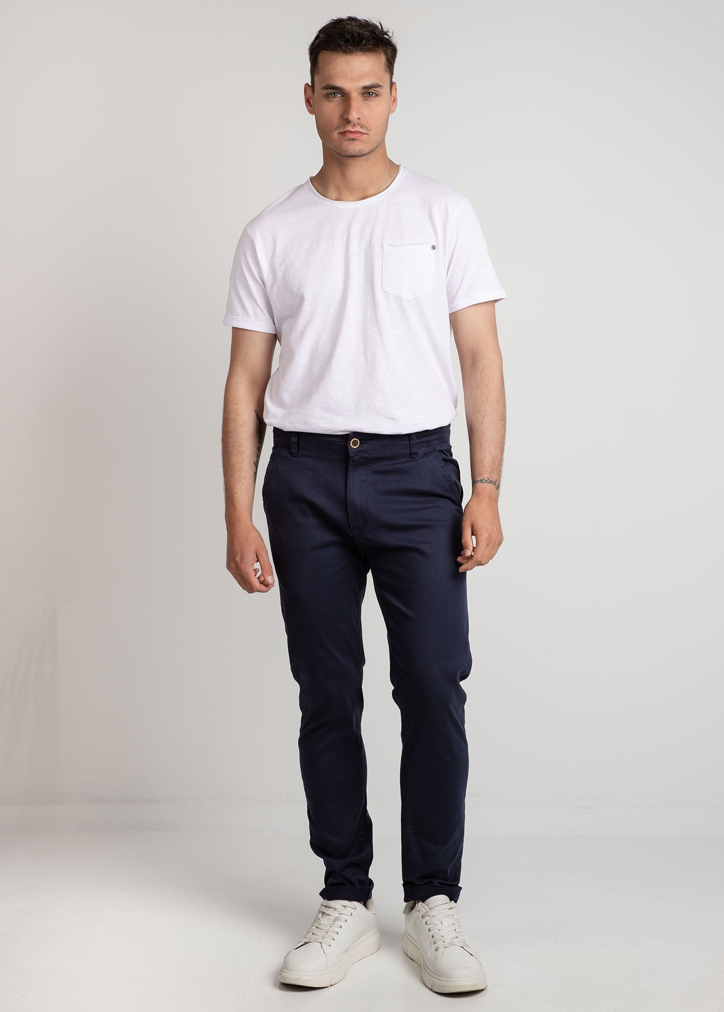 Ανδρικό παντελόνι chino 'Iasonas'-NAVY
