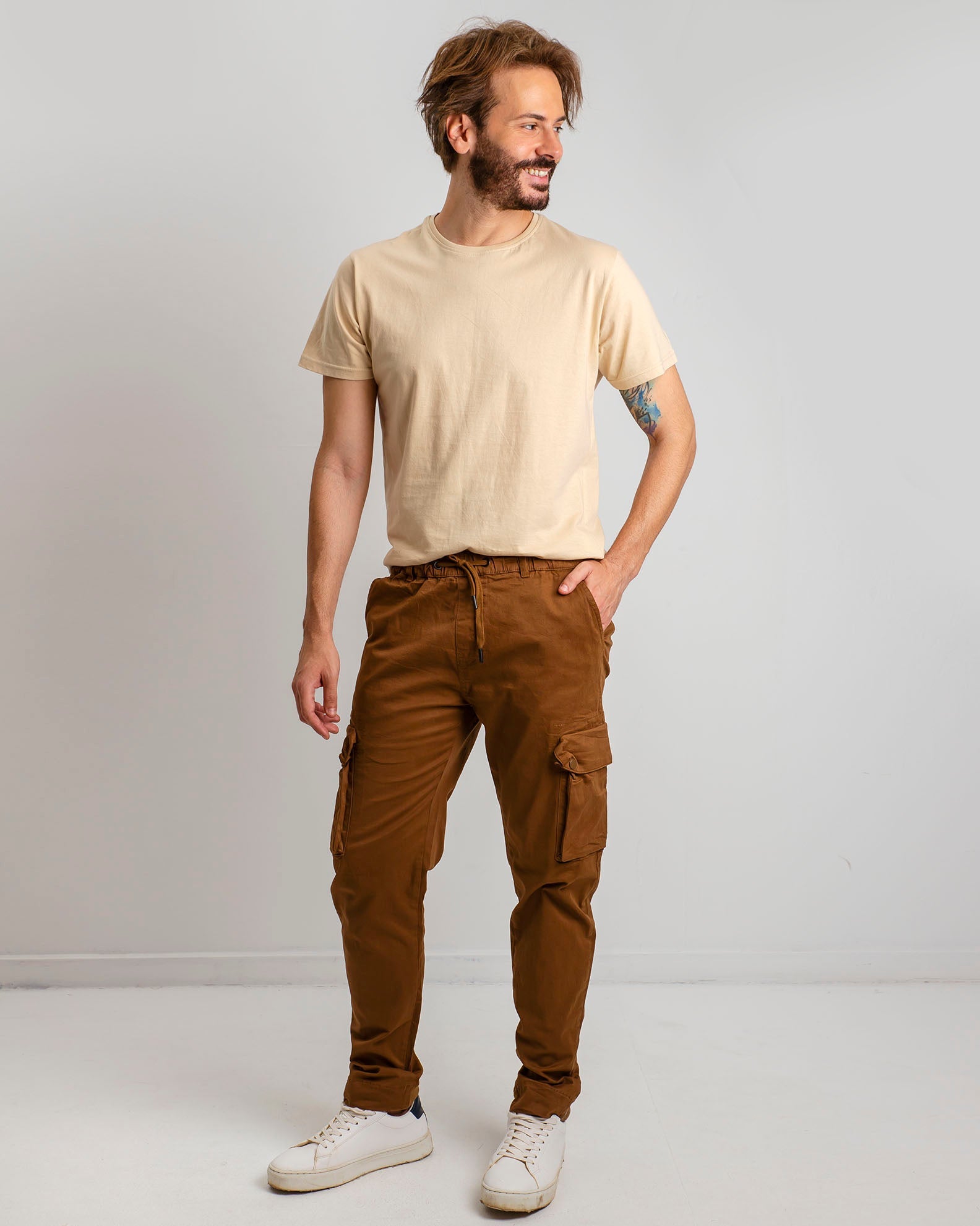 Men's Cargo Pants 'Norman'-CAMEL