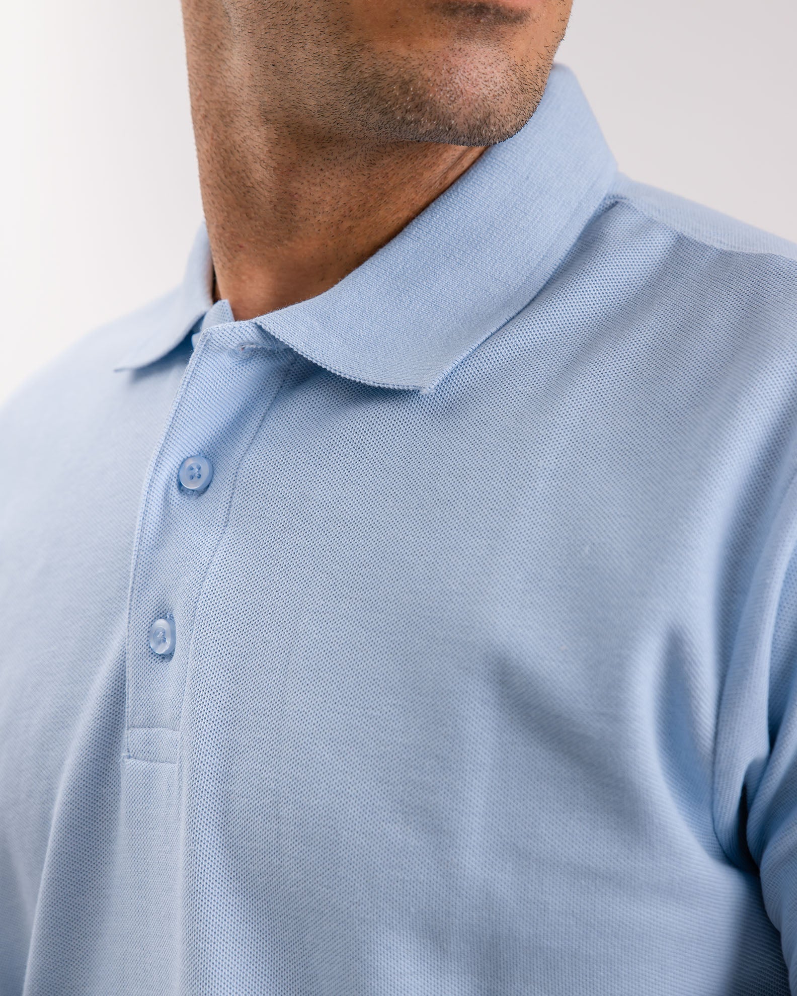 Men's Short Sleeve Polo Shirt 'Dario'-BLUE SKY