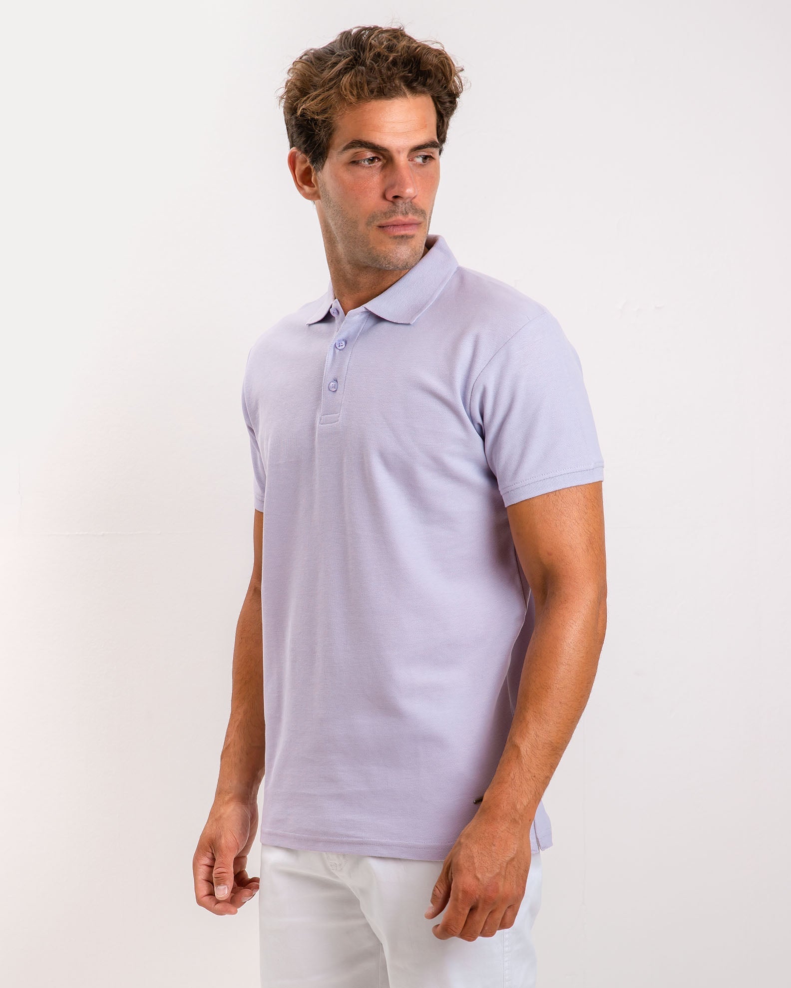 Men's Polo Shirt 'Dario'-PURPLE