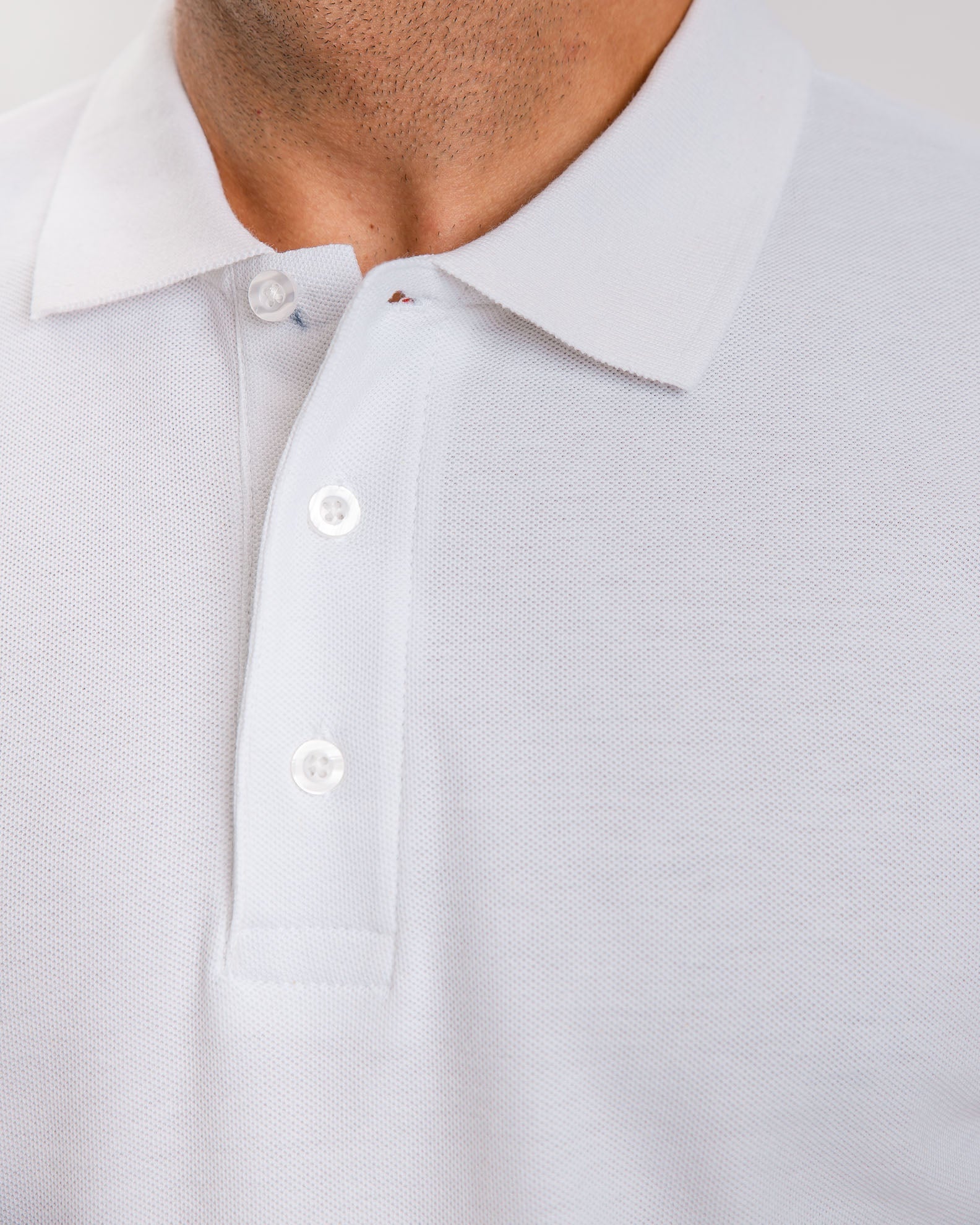 Men's Short Sleeve Polo Shirt 'Dario'-WHITE