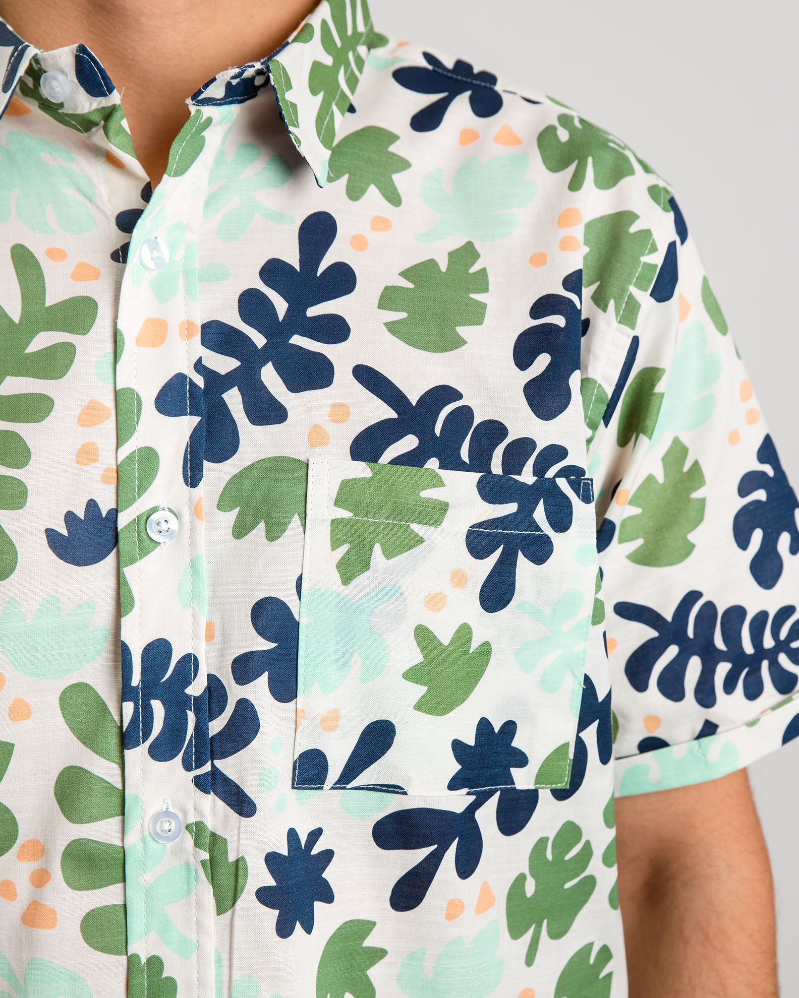 Men's Printed Short Sleeve Shirt 'Lampis'-COMB.4